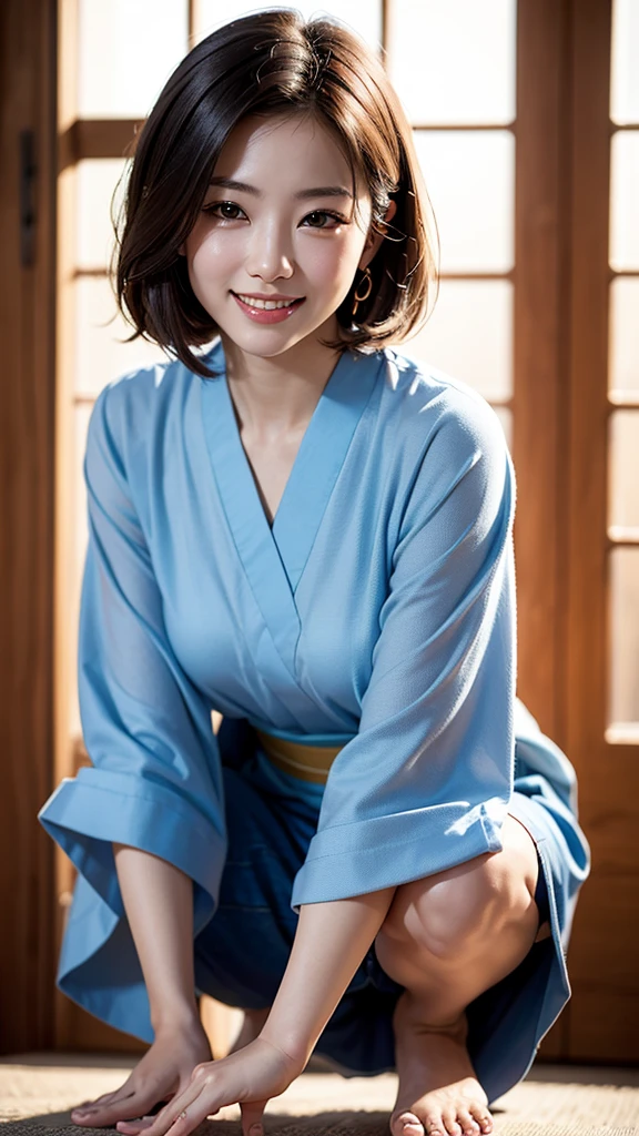 (8k, RAW photo, best quality, perfect anatomy, masterpiece:1.2), (realistic, photo-realistic:1.4), (extremely detailed 8k wallpaper), sharp focus, professional lighting, depth of field, cinematic lighting, 25 years old Beautiful and cute japanese actress, smile, wearing a traditional Japanese kimono, Crouching Open the foot in under hair膣
まんげ、Manjiru、