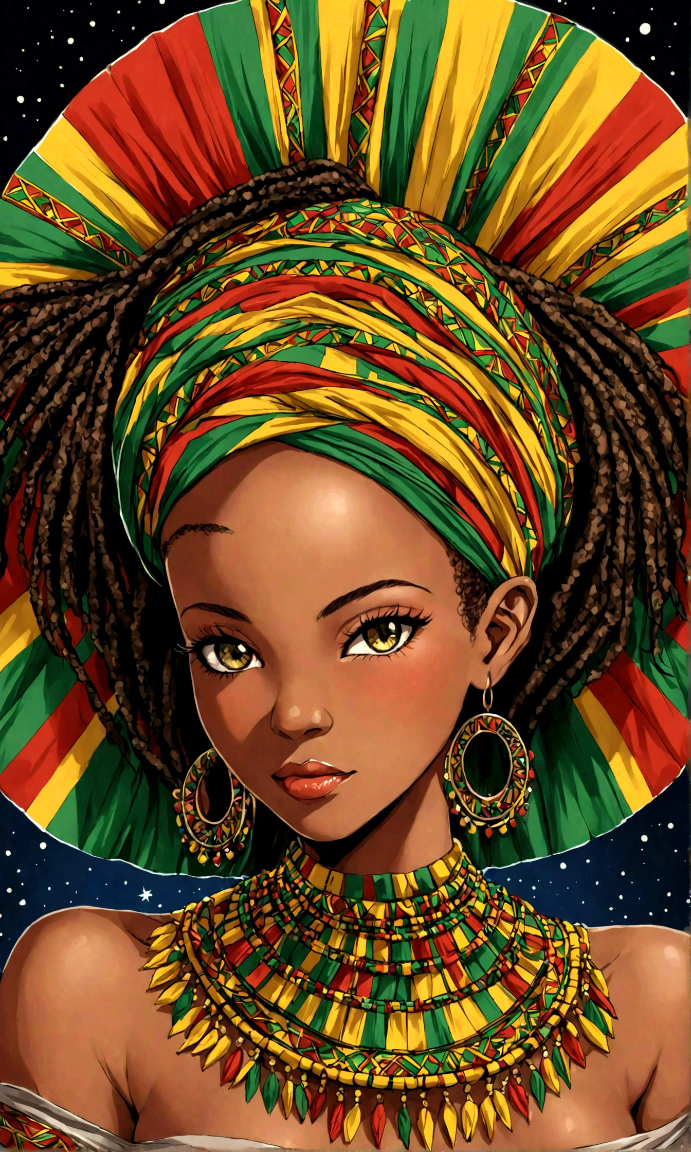 Reggae Fashion African Girl