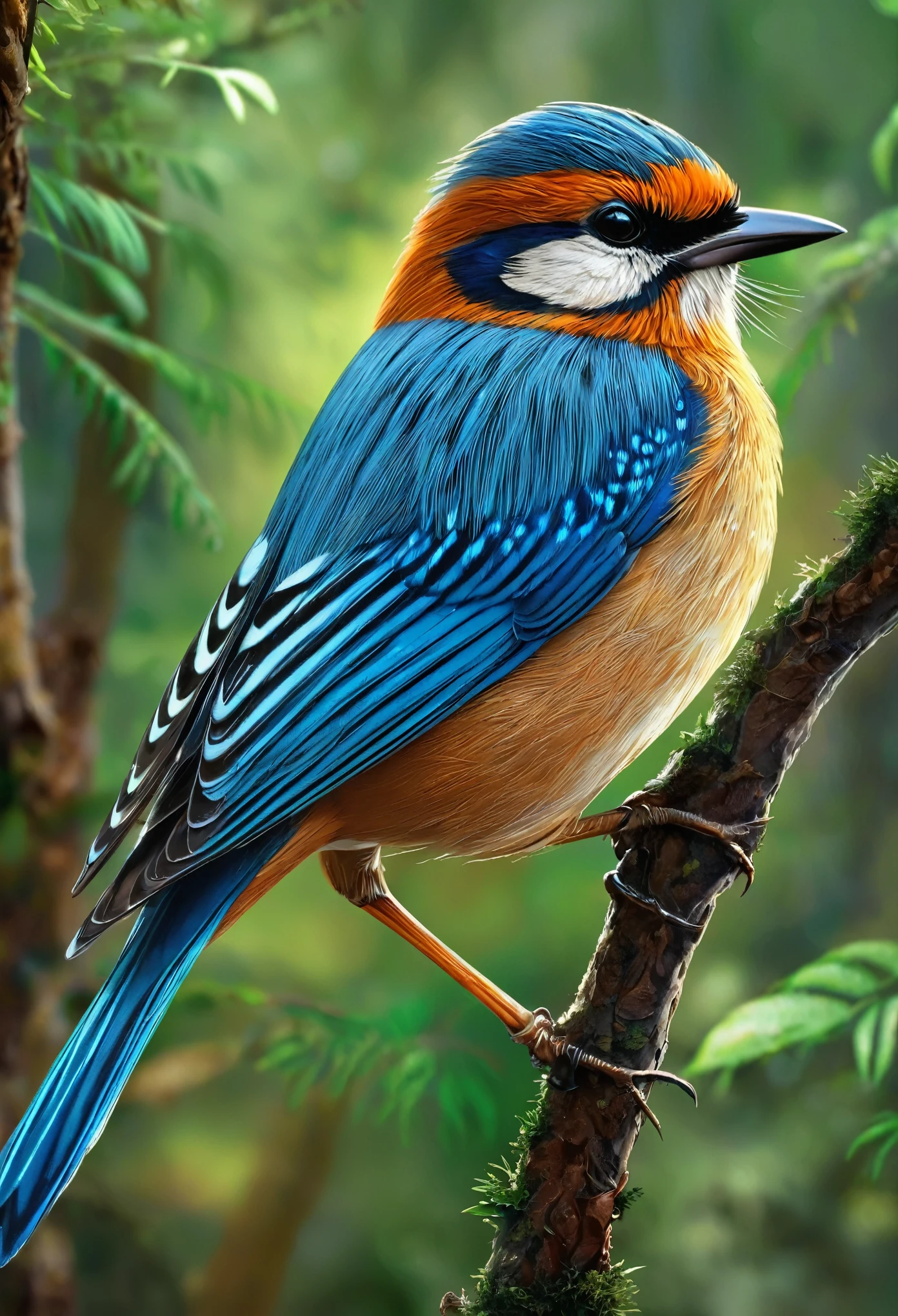 there is a bird that is sitting on a branch in the forest, majestic!!! beautiful!!!, beautiful and graceful, beautiful!!!!!!!!!, beautiful gorgeous, very sharp and detailed photo, gorgeous beautiful, very sharp and detailed image, has a very realistic look to it, incredibly beautiful, spotted ultra realistic, beautiful detail and color, very sharp and detailed, beautifully painted