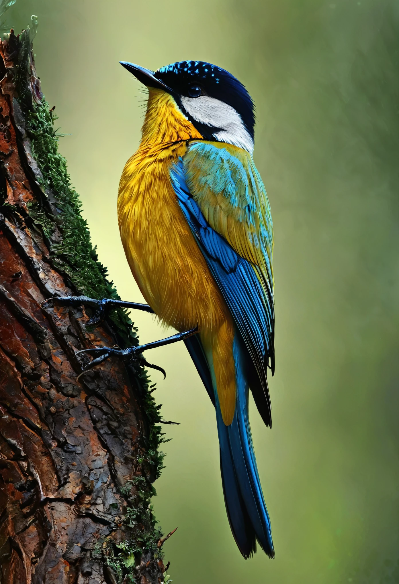 there is a bird that is sitting on a branch in the forest, a stipple by Juergen von Huendeberg, flickr, hurufiyya, majestic!!! beautiful!!!, beautiful and graceful, beautiful!!!!!!!!!, beautiful gorgeous, very sharp and detailed photo, gorgeous beautiful, very sharp and detailed image, has a very realistic look to it, incredibly beautiful