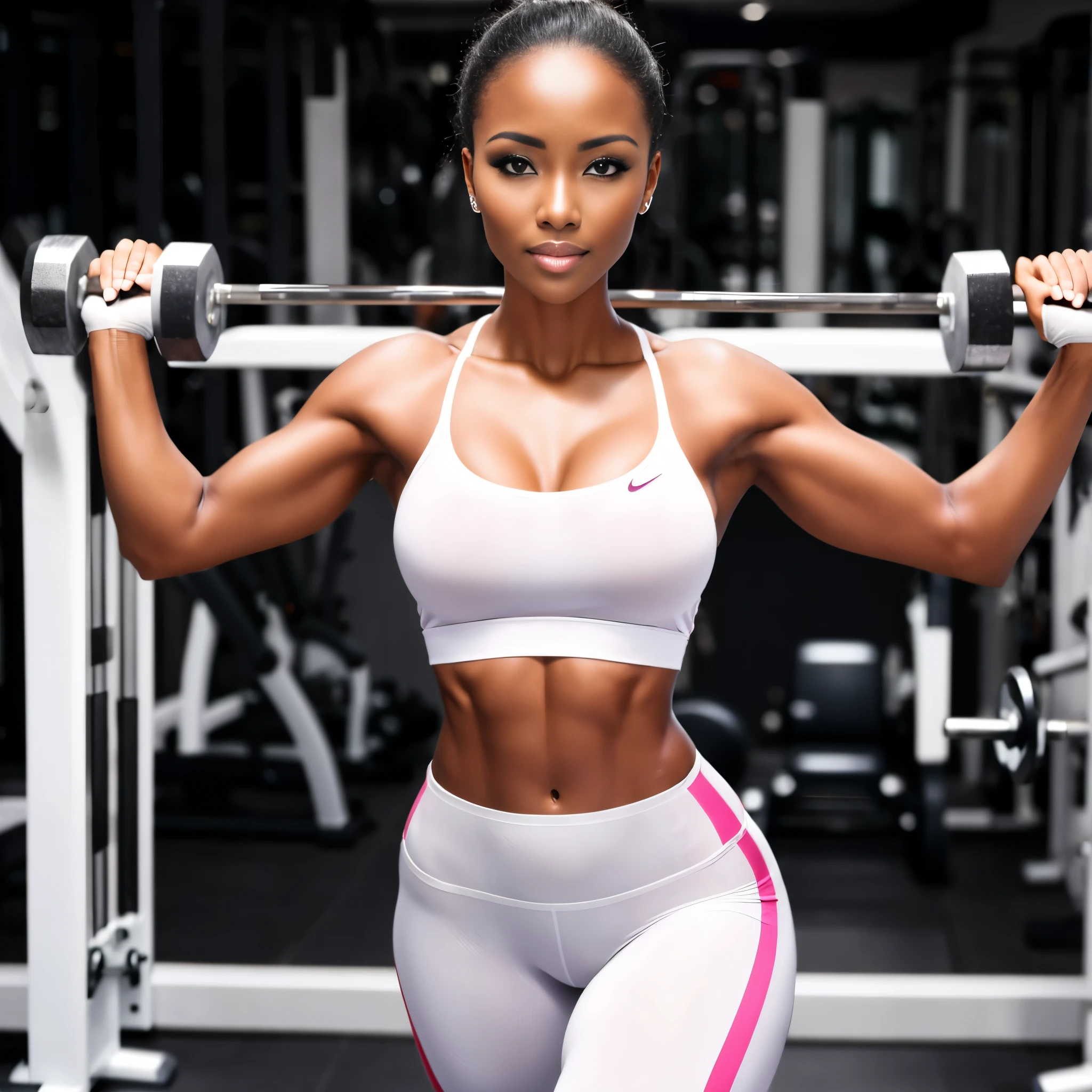 Beautiful fitness gym instructor training