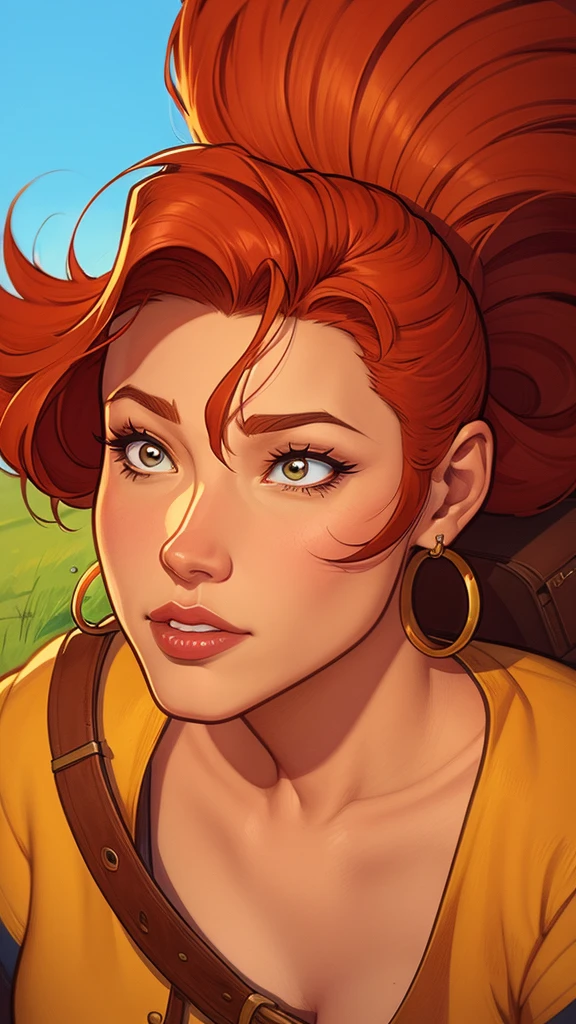 um close up de um desenho animado de um homem e uma mulher, arte de pintura digital dos desenhos animados, 🐎🍑, pintura digital de desenho animado, arte em quadrinhos ocidental, arte dos desenhos animados style, arte dos desenhos animadosstyle, por Jason Chan, por Ryan Yee, arte dos desenhos animados, western comic style, arte conceitual de desenho animado, cartoon style illustration, velho Oeste, fanart detalhada