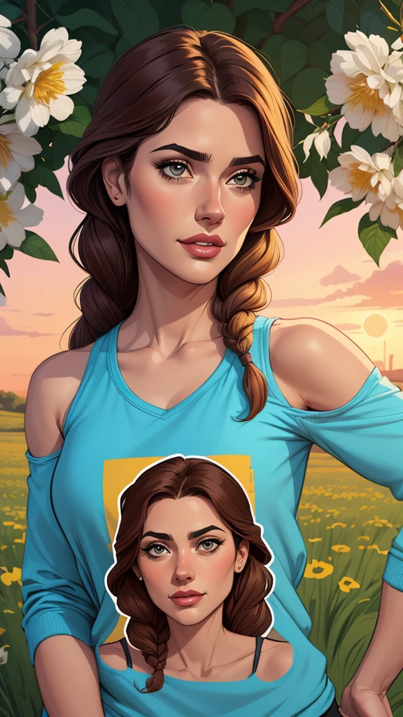 Personagem Salma Hayek (nua  roupas  nua pelada sem roupas)  imagem de desenho animado de uma mulher jovem  .cartoon style illustration, estilo de arte dos desenhos animados,digital illustration style, design de personagens altamente detalhado, arte digital detalhada profissional, floresta  Design de personagens de retrato, beautiful digital illustration, retrato de alta qualidade, Arte em quadrinhos, mulher jovem.  expression of sexual desire well-aligned braided hair . Roupas leves de primavera