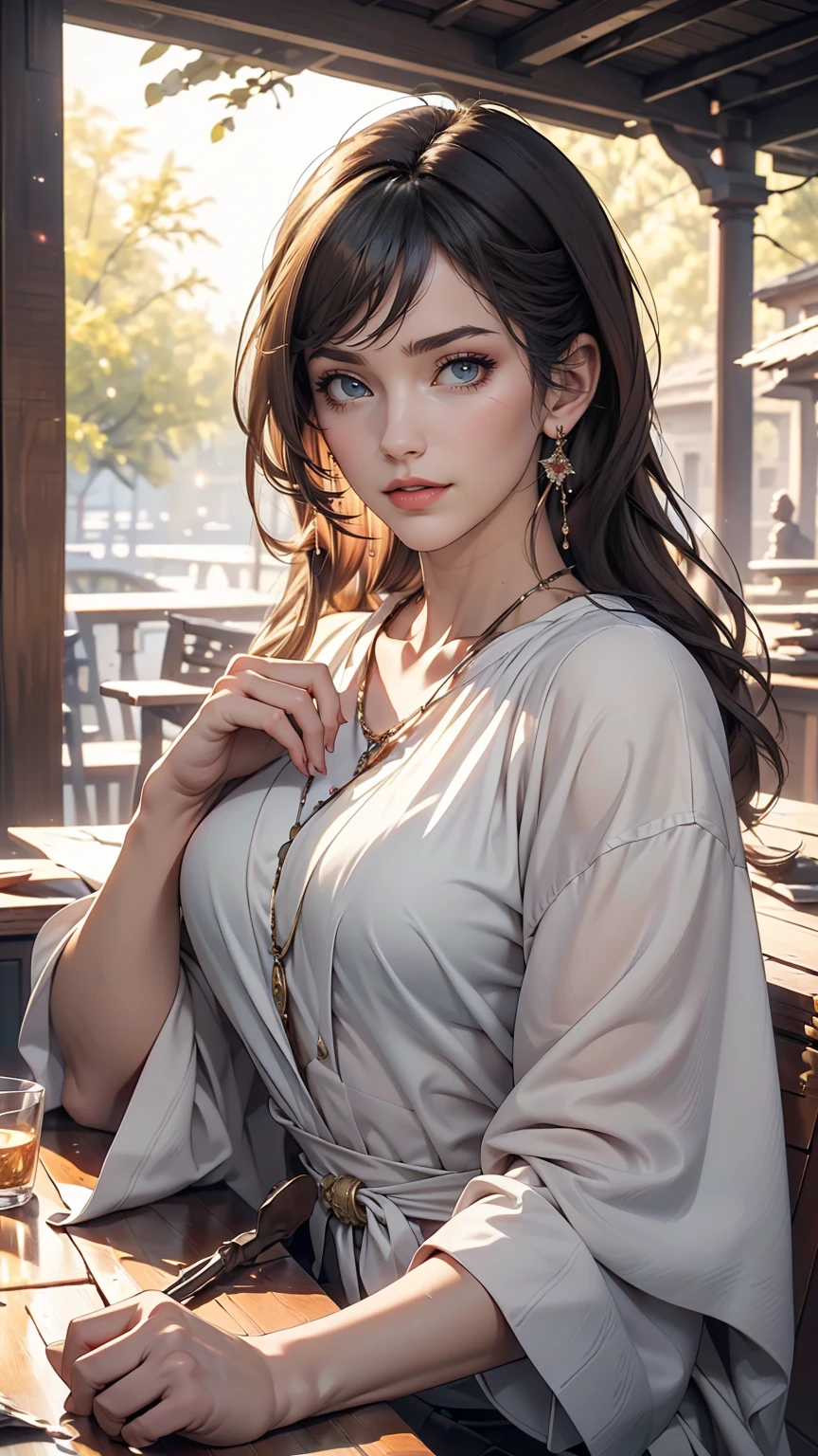 ((最high quality, 8k, masterpiece: 1.3, Ultra HD, high quality, 最high quality, High resolution, realism)) 、that&#39;Cleopatra、Inside an ancient Egyptian palace、Using her body to seduce Julius Caesar of Rome