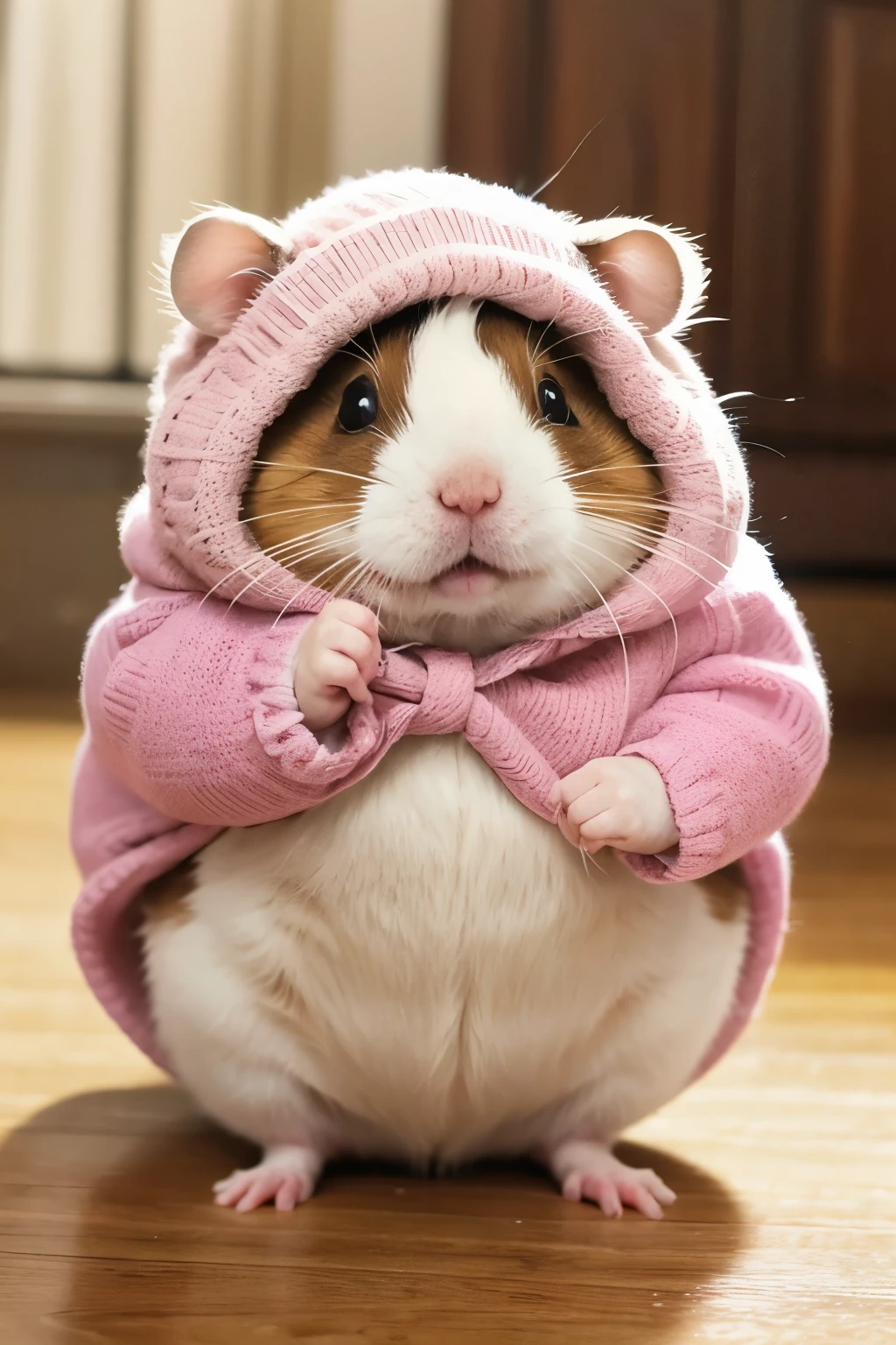 Very fat hamster　Wearing cute clothes