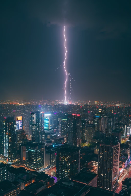 A view of the fictional city of NEO Tokyo,There are many lights on in the building,skyscraper,Awesome Wallpapers,Japanese Village,小さな町のシュールなphotograph,The distant sky is covered with dark clouds,Japanese cities,Rainy night, cyber punk, Bright building, Late Afternoon,in the rain, Beautiful and beautiful, photograph, Light, 8k, High detail ((It rained heavily,Brightly lit,stage)))