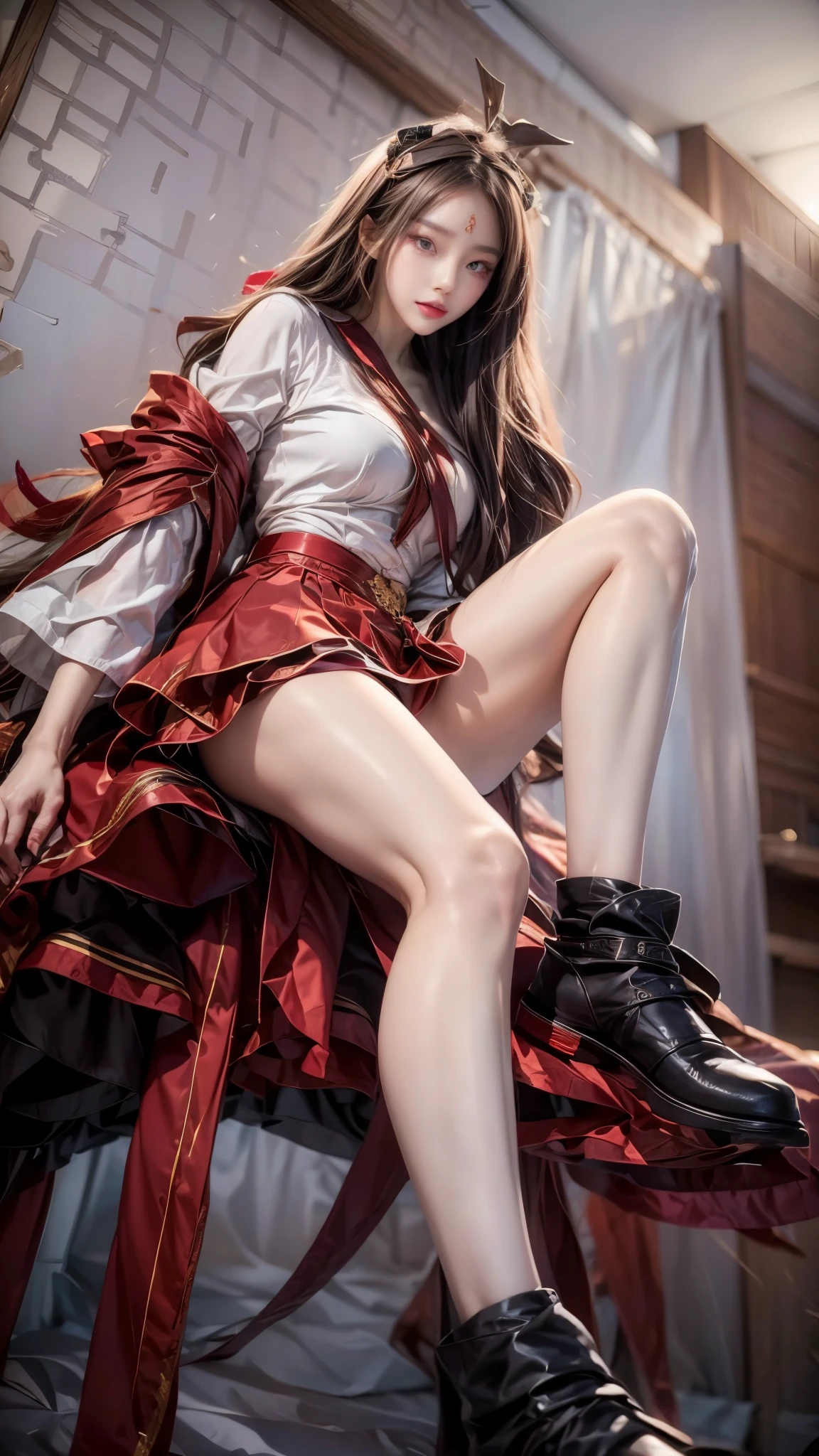 Three Asian women pose in a room for a photo, ulzzang, 3 sisters looking in the mirror, 8K)), popular korean makeup, profile picture, beautiful girl, 8K selfie photo, cute - fine - face, popular korean makeup, Xision Wu, cute girl, korean girl, avatar profile picture, sakimichan, very high quality, super realistic realism, super refinement, high quality, 8k resolution, diverse style, bare shoulders without showing chest,