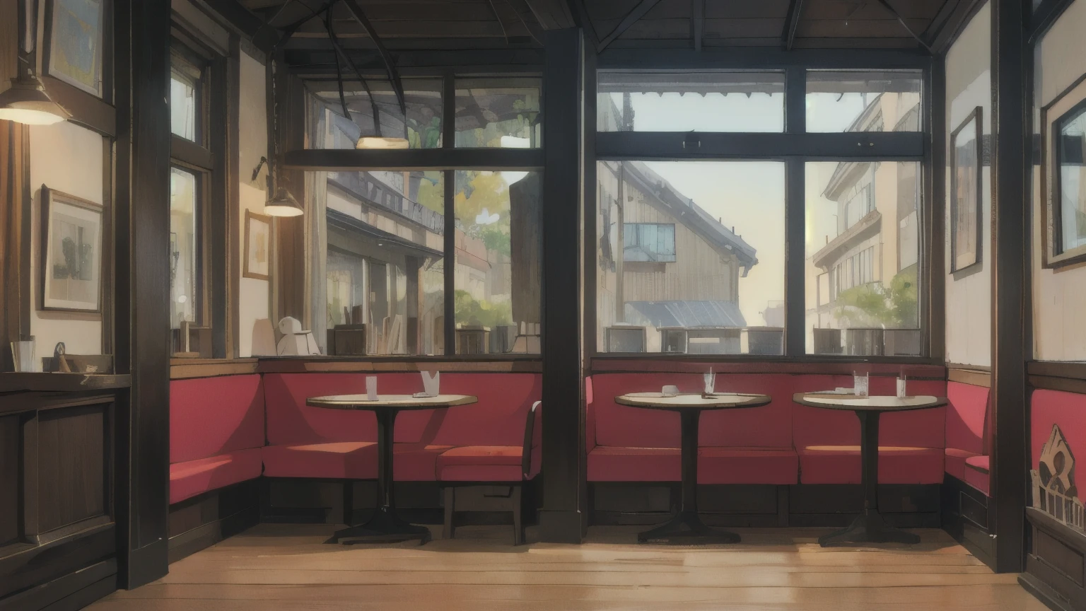 ((best quality)), ((masterpiece)), (detailed), Nice atmosphere cafe