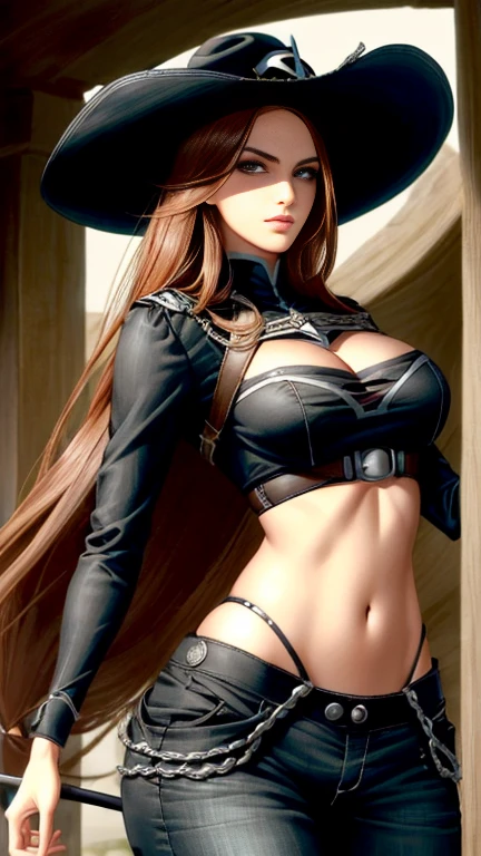 (obra maestra, mejor calidad)1.5, 1 chica, solo, (sexy, mujer hermosa, cara perfecta, ojos perfectos)1.5, pechos gigantes (Sarah Fortuna, miss fortune, black pantalones, Botas hasta las rodillas, abdomen negro, Espada de alfanje, Sombrero pirata, sujetador negro, deslizamiento de la correa, hombros descubiertos, mangas separadas, mangas blancas anchas, pantalones ), (Standing inside the captain's room of a pirate ship)1.5, (pelo naranja, blue eyes), (pechos medianos:1.5), (cuerpo femenino perfecto:1.5), sonrisa seductora, perfect lighting, liso, hdr, 8K resolution, mirando al espectador,