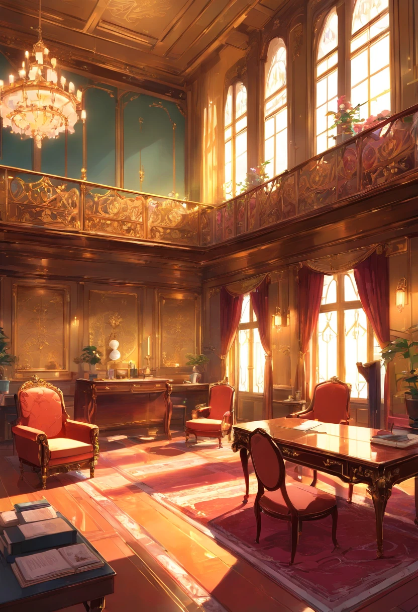 And now I felt a gentle push at the small of my back, and a tug at my hand, as if the room itself was inviting me in. “No--my shoes--” I began, but the push and the tug became firmer and I found myself stepping awkwardly across the threshold, onto the embroidered crimson velvet. The furniture was as grand as the room itself, carved and gilded and polished until it glowed in the sunlight streaming in the windows. There was an enormous bed on a dais, canopied in gold with a sheer white counterpane; the largest dressing-table I could imagine, covered with brushes and combs and cut-glass bottles of perfume and cosmetics; a writing-desk so elegant I could hardly imagine sitting at it; and rich golden velvet sofas and chairs scattered throughout the room, so that I could sit nearly anywhere if the mood suddenly struck me. I took another step into the room, my eyes wandering from the gorgeous walls to the magnificent furniture to the lofty ceiling hung with crystal chandeliers--the room was so large it needed five of them.
