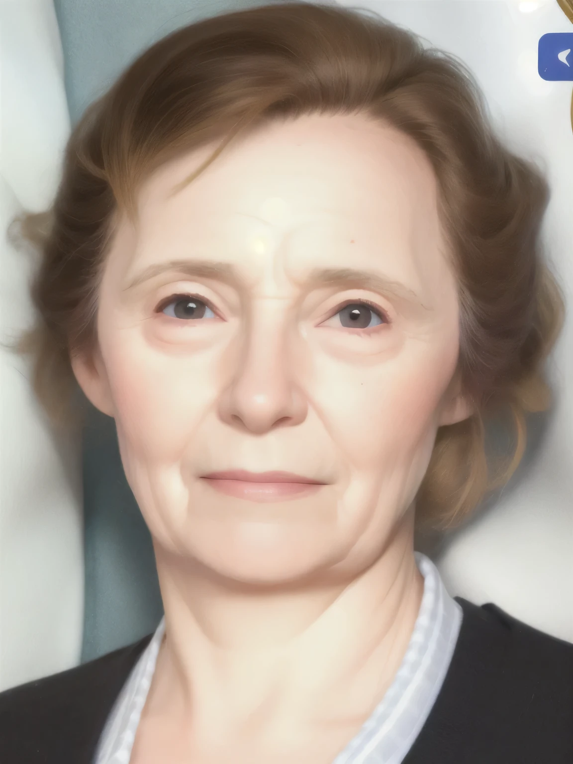 Mujer , He is 97 years old and has wrinkles on his forehead.........