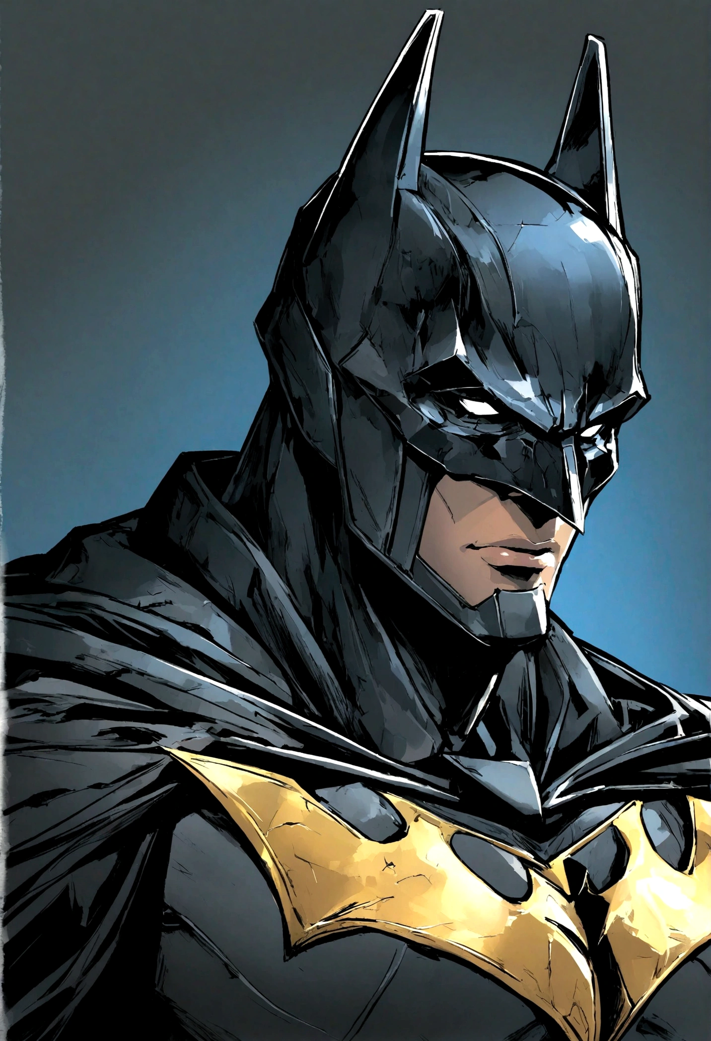 Ben Affleck-style Batman portrait