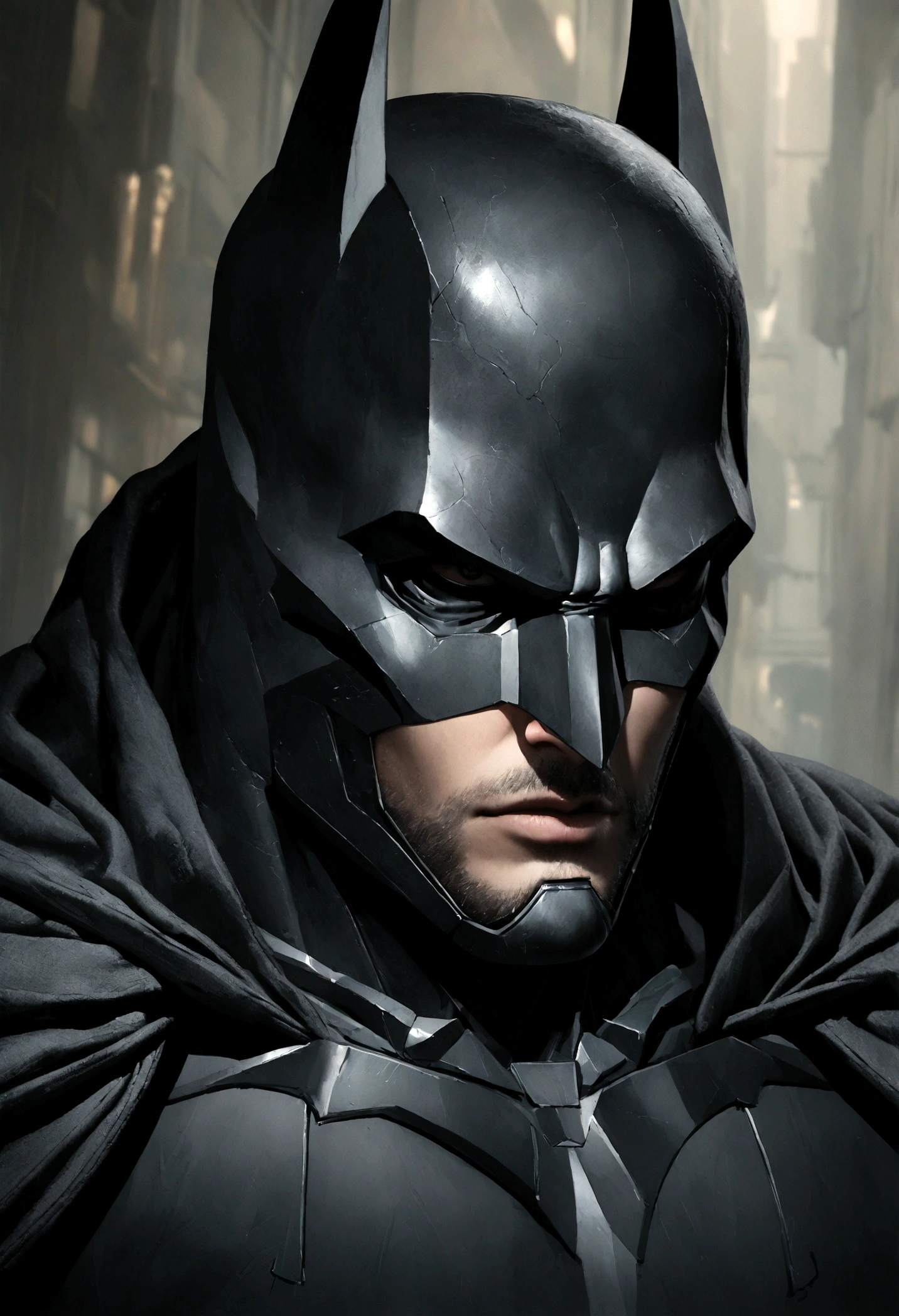 Ben Affleck-style Batman portrait