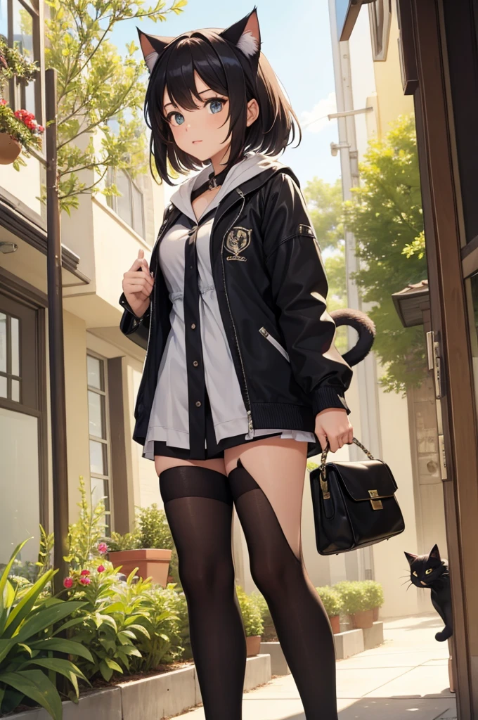 1girl, cat tails
