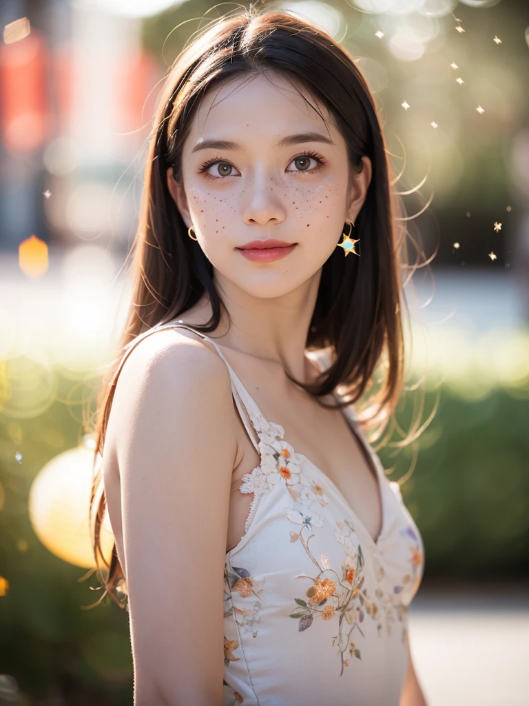 (masterpiece, best quality:1.2), (8k uhd, 16k, 32k, ultra high res), (photorealistic:1.5), (RAW photo), ultimate-realistic, ultimate-realistic details, ultimate-realistic texture, ultimate-intricate details, ultimate-realistic lighting, ultimate-realistic shadow, japanese girl, 24yo, ultimate-cute face, ultimate-RAW skin, ultimate-eyes, a colorful festival of lanterns background, beautiful androgynous, lace and naked breasts, beautiful face, beautiful legs, light orange eyes, very happy face, full body, colorful colors, detailed background beautiful, 7-eleven store, night vibe, Atmosphere like Kyoto Animation, luminism, three dimensional effect, playful body manipulations, smile, gaze into the camera, Whimsical lighting, Enchanted ambiance, Ethereal glow, Silent Luminescence, Whispering Silent, Iridescent Encounter, pixie dust glittering, vibrant background, full body, (((rule of thirds))), (bokeh:2), backlight, long exposure:2, film grain, Hasselblad X2D 100C + XCD 2,5/25V, F/1.8, (cinematic still:1.2), freckles, 35mm photograph, film, bokeh, professional, 4k, highly detailed, perfect fingers ,Extremely Realistic, UHD,