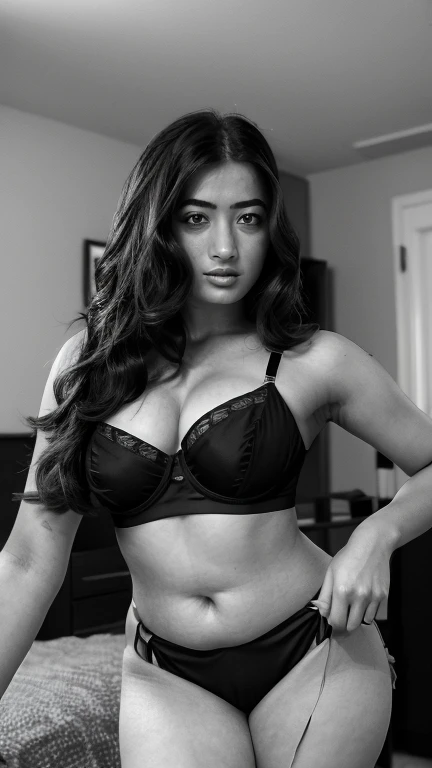  Rashmika mandanna, ((free shaggy hair)),(selfie style), ((tall body)),(( looking at viewer)),((big cheeks)),30 year old woman,1woman,solo,breasts,(fleshy face),long hair,cleavage,black hair,navel,midriff,lingerie, bedroom , ,
best quality,masterpiece,illustration,an extremely delicate and beautiful,CG,unity,8k wallpaper,Amazing,finely detail,masterpiece,official art,extremely detailed CG unity 8k wallpaper,incredibly absurdres,huge filesize,ultra-detailed,highres,extremely detailed,beautiful detailed girl,realistic,broad fleshy body, ((perfect eyes nd eyebrow))