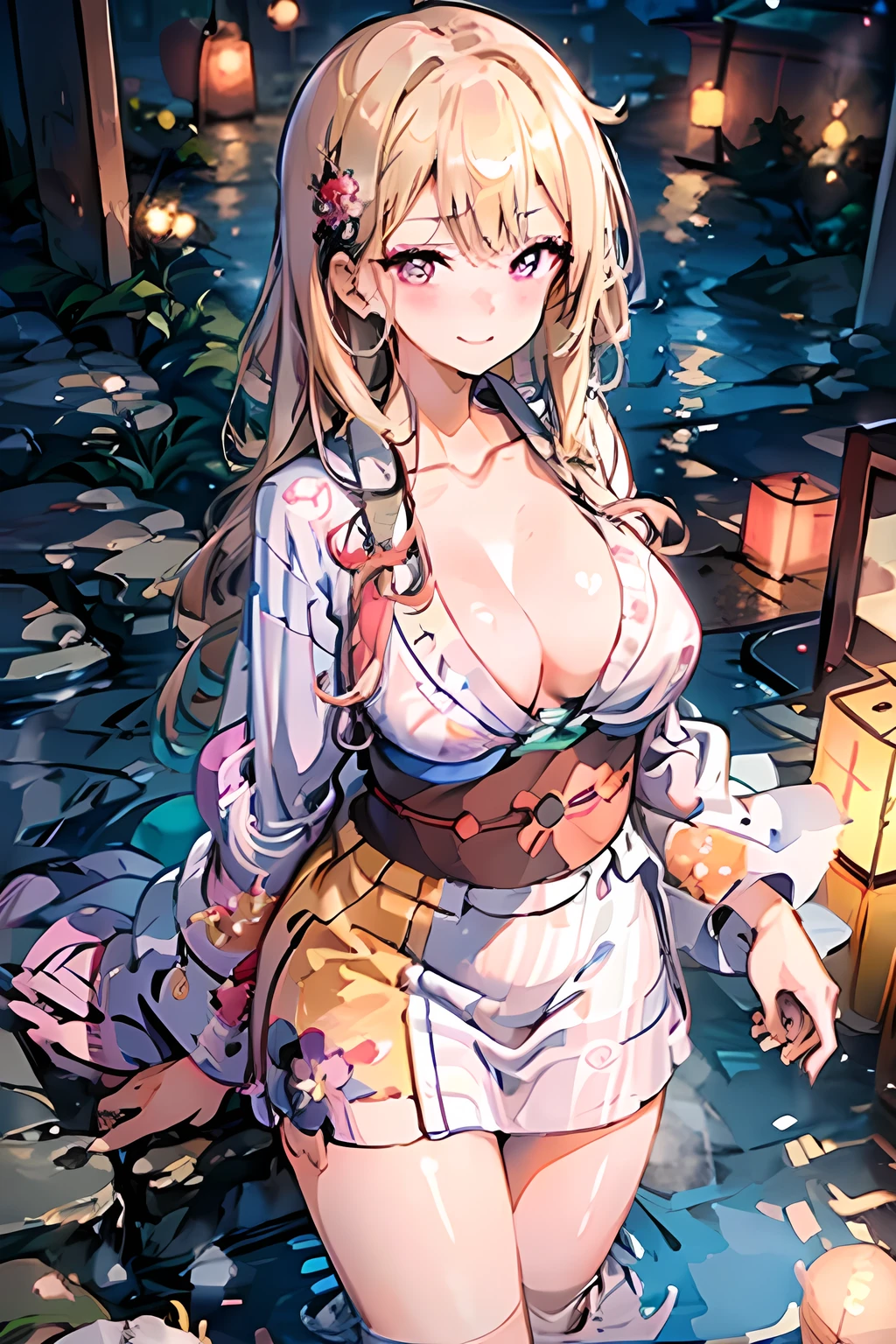 (POV) 32k , (best quality), (ultra-detailed), high quality, very_high_resolution, large_filesize, full color,(solo focus:1.0) ,dynamic angle,detailed eyes, (extremely detailed eyes and face)(perfect anatomy), (correct limb)five delicate fingers, , (realistic)( Amazing,finely detail) , wallpaper,huge filesize (nice hands:1.0, perfect hands:1.0) ,beautiful detailed glow, duch angle [extra hand:1.0][extra arms:1.0][nsfw:1.0]
,(muscular female:0.8) ,(thick thighs:1.0) , ,(perfect anatomy:1.4),

BREAK,
(kitagawa marin, kitasch, blonde hair,long hair , pink eyes, bangs)

 BREAK,  , ,  (cowboy shot:1.0) (1girl:1.5) detailed beautiful face and eyes,super high resolution,Super Definition,(best quality:1.3),perfect anatomy,cowboy_shot,looking_at_viewer,1girl,(solo:1.2), ,nice hands,outdoors,Puffing out chest,Crossing arms,arm under breasts,(onsen:1.2),(yukata:1.5),rock bath,big breasts,

BREAK, , (blush,smile:1.2), (squinting eyes:1.0) 

 (shadowlighting,hdr,)lens flare,