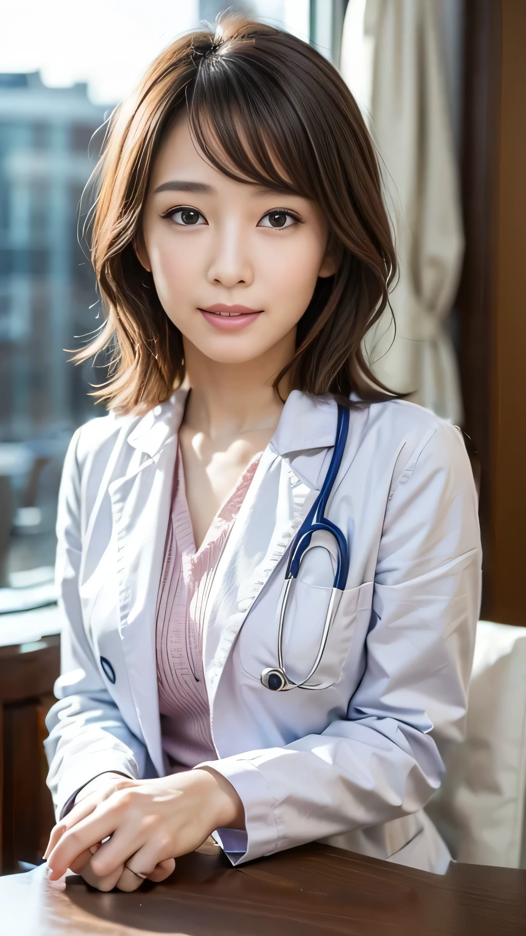 (Doctor&#39;s outfit wearing a white coat),