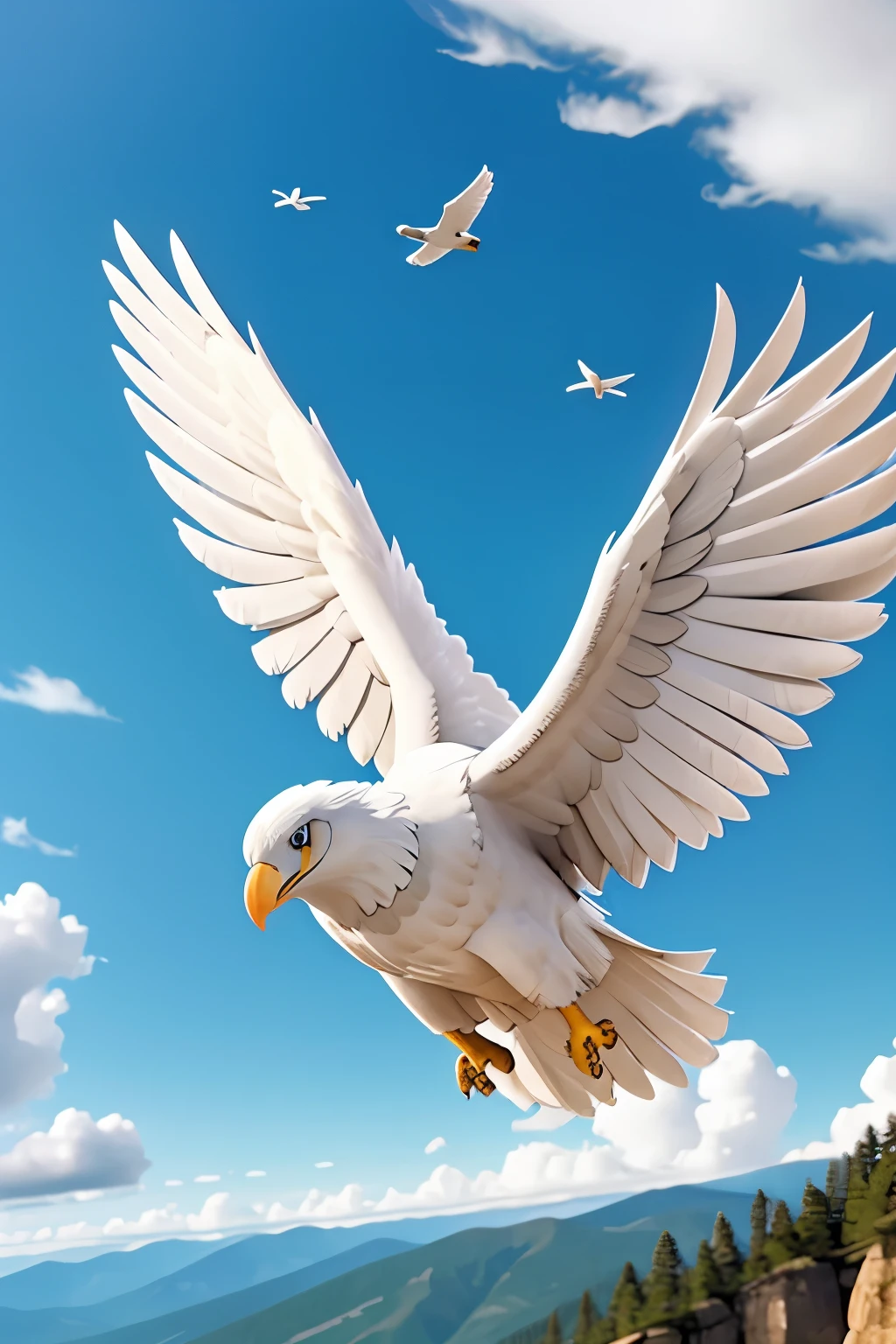 The big White EAgle Fly in the win To hight
(Usa)Eagle