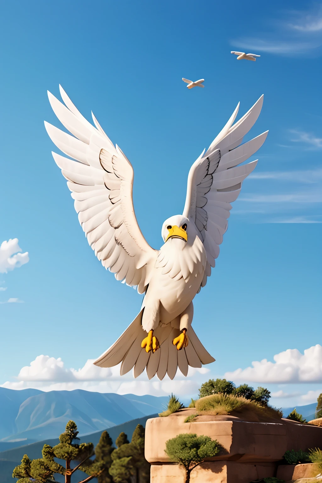 The big White EAgle Fly in the win (Usa)Eagle