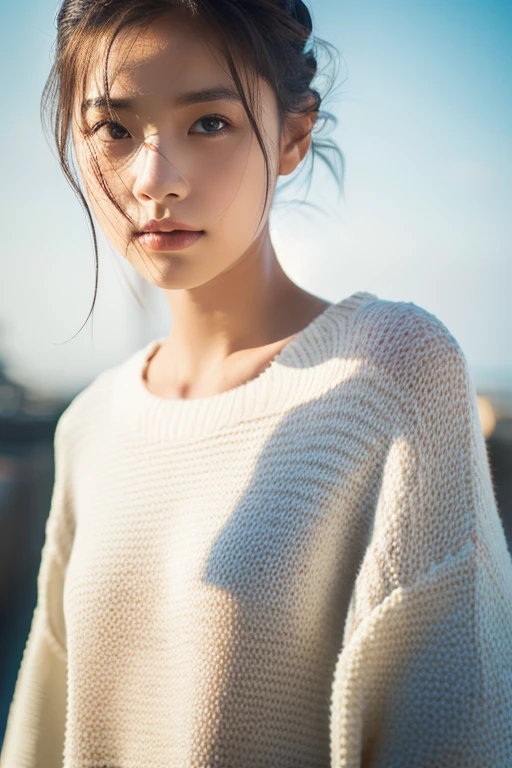 whole body,White striped wool sweater,1 girl,alone,
(8k, RAW Photos, highest quality, masterpiece:1.3),(Realistic, photo-Realistic:1.37),Realistic skin texture,(photoRealistic:1.3),(hyperRealistic:1.2),