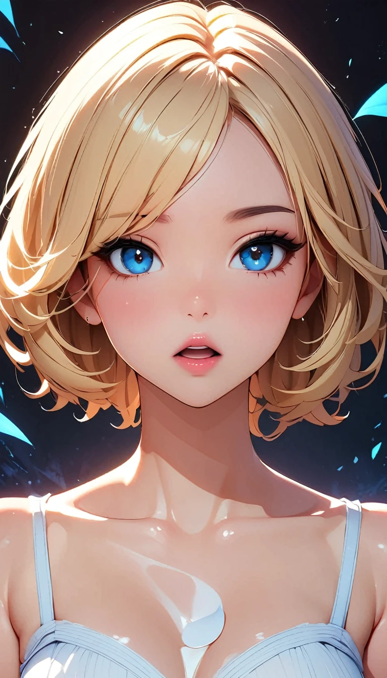 hot視線, hot, Louis々Beautiful Lips, Shiny, Open your mouth, Sigh leaks out, Ultra-high resolution, Accurate, Textured skin, Face Up Shot, Surrealism, The beauty and danger of growing from a girl to an adult, A symbol of miraculous beauty.