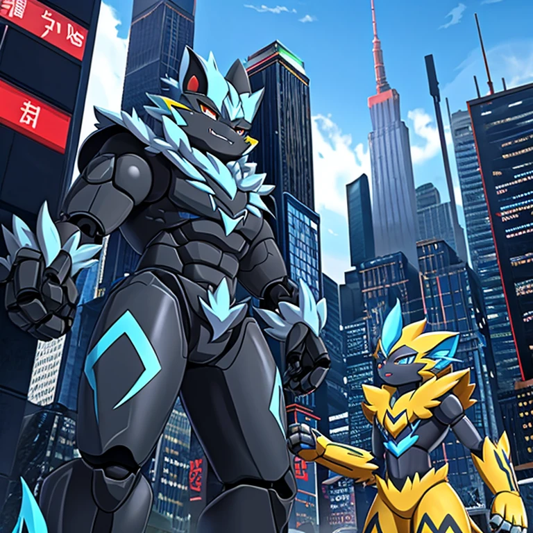 giant monster spider image zeraora in the city, zeraora towering over new york, shin megami tensi, death and robot two in the void, vrchat, a giant evil, death love + robot, cgi japan, god tower, grand evil city, netflix death + robot series, death and robot love, missionary anime