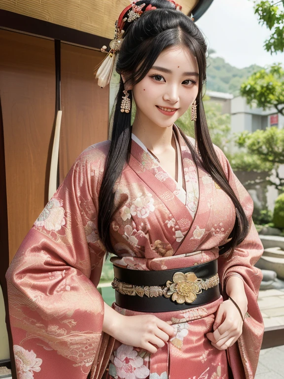 (((highest quality、Highest Resolution、Masterpiece、8k)))、(((Detailed face)))(((Cute face)))(((Baby Face)))、(((Detailed body)))(((Model Body Type)))(((Perfect podiline)))、(((Big Breasts 1.0)))(((Big cleavage)))(((nsfw)))(((Oiran Hairstyle)))、(((Gorgeous and gorgeous kimono 5.0)))、(((Girl in gorgeous courtesan costume 5.0)))、(((Traditional kimono courtesan)))、(((Butterfly-shaped topknot5.0)))、(((Phoenix Feather Hairpin 5.0)))、(((Brocade Belt 5.0)))、(((Dressed in gorgeous, splendid attire)))、(((5 Trendy Oiran Models.0)))、(((Dynamic gameplay)))、(((Random posing shots)))、(((A bewitching smile)))