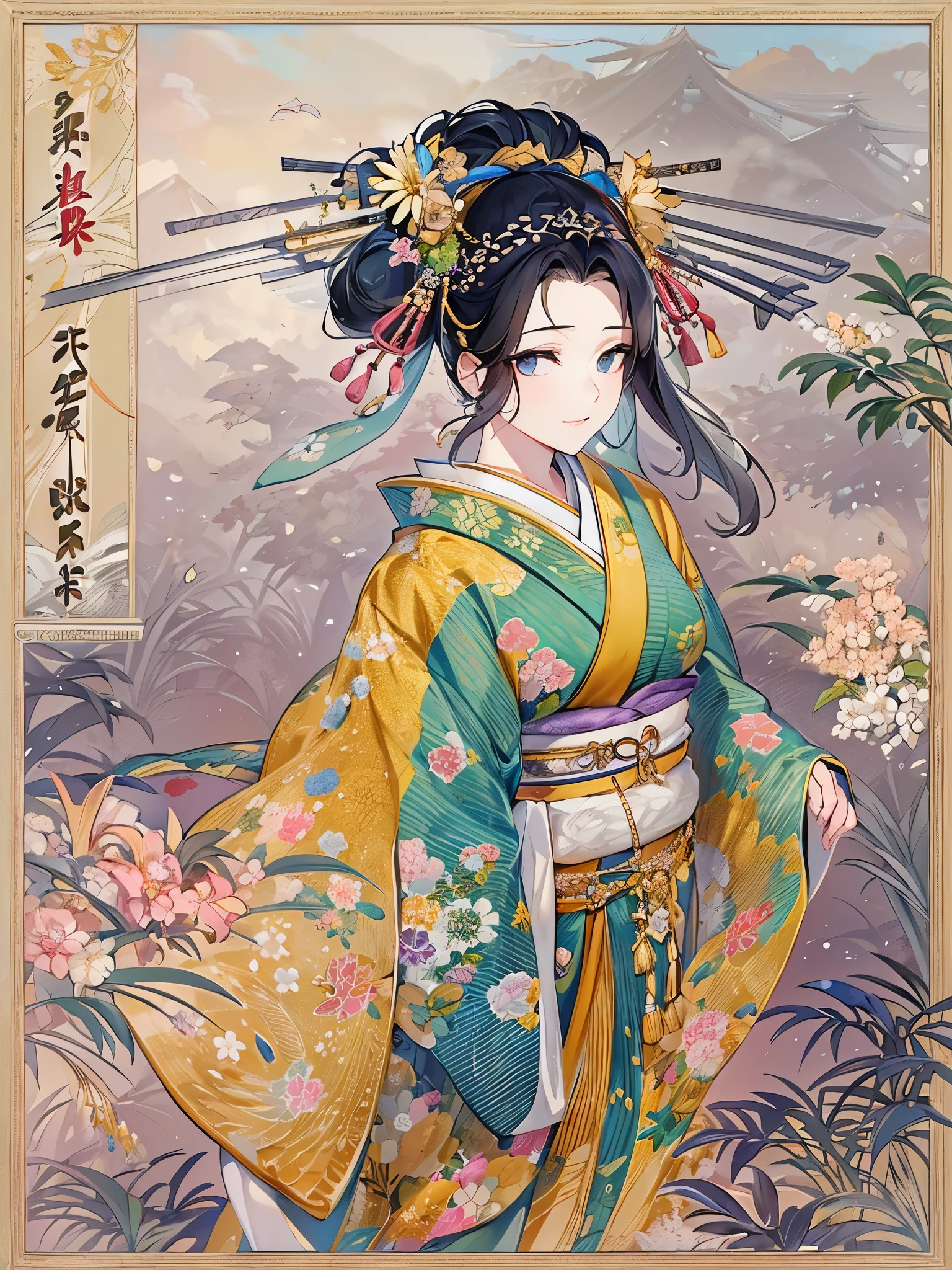 ((highest quality)),(Ultra-high resolution),(Very detailed),(Detailed Description),((The best CG)),(masterpiece),Highly detailed art,Amazing painting art,(The art of Japan, Accurate reproduction down to the last detail:1.5),Heian Emaki:1.7, (1 female:1.6),court poet:1.5,A kind smile:1.6, (Beautifully detailed 12 inch tall:1.8), incense burner:1.4,