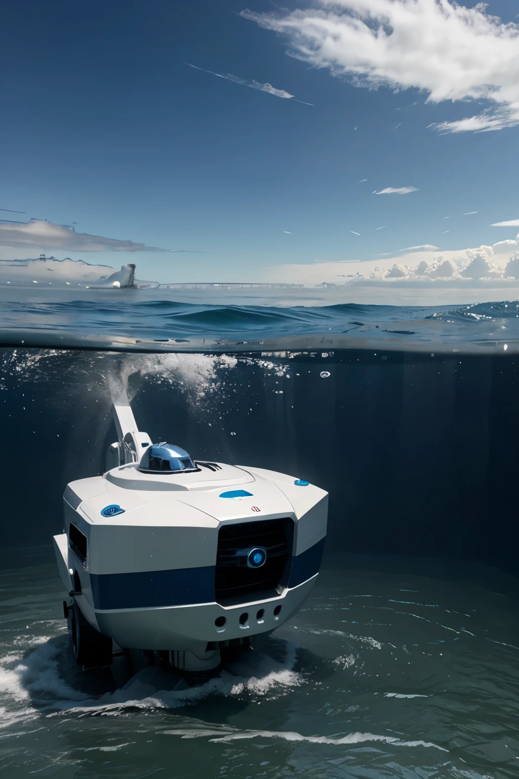 An ocean water cleaning robot 