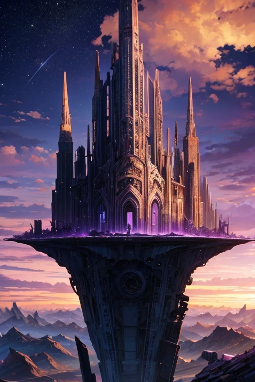 highest quality、Desolate Earth、wreckage、Purple Sky、Surrealism