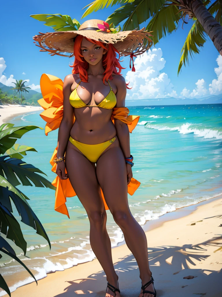 a tropical beach background