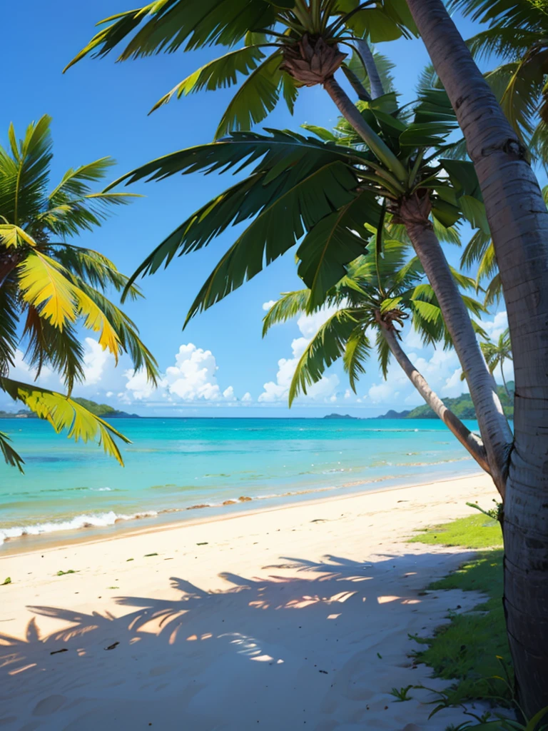   Distance shot.a tropical beach background