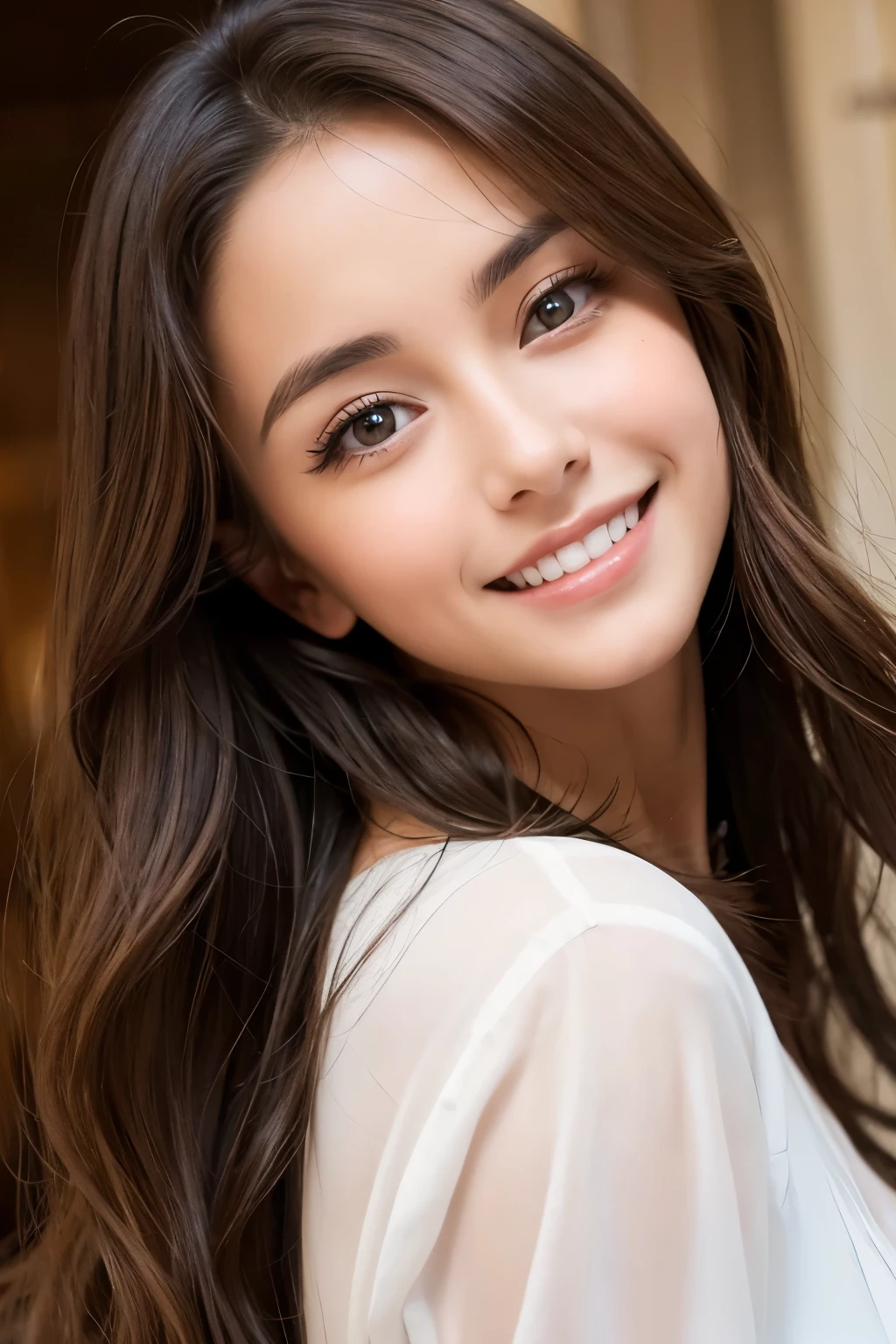 Italian、French、smile、woman、young、Shining eyes、Big eyes、Beauty、beautiful、