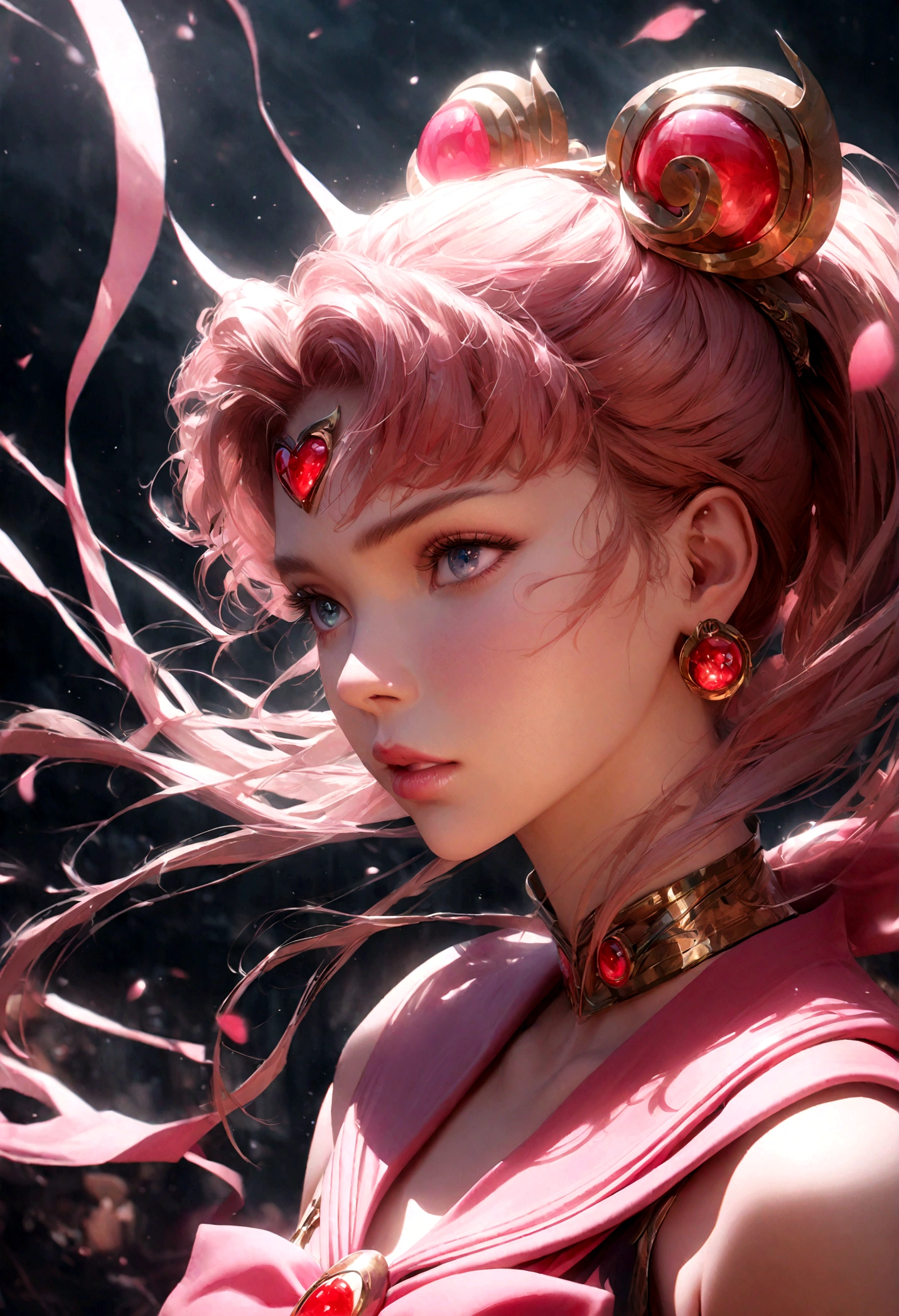 1girl, sailor moon, bishoujo senshi sailor moon, elegant detailed eyes, detailed facial features, long eyelashes, beautiful detailed lips, elegant detailed pose, highly detailed, masterpiece, 4k, hyper realistic, photorealistic, cinematic lighting, dynamic composition, intricate details, vibrant colors, soft dreamy atmosphere, magical girl fantasy, full body shot