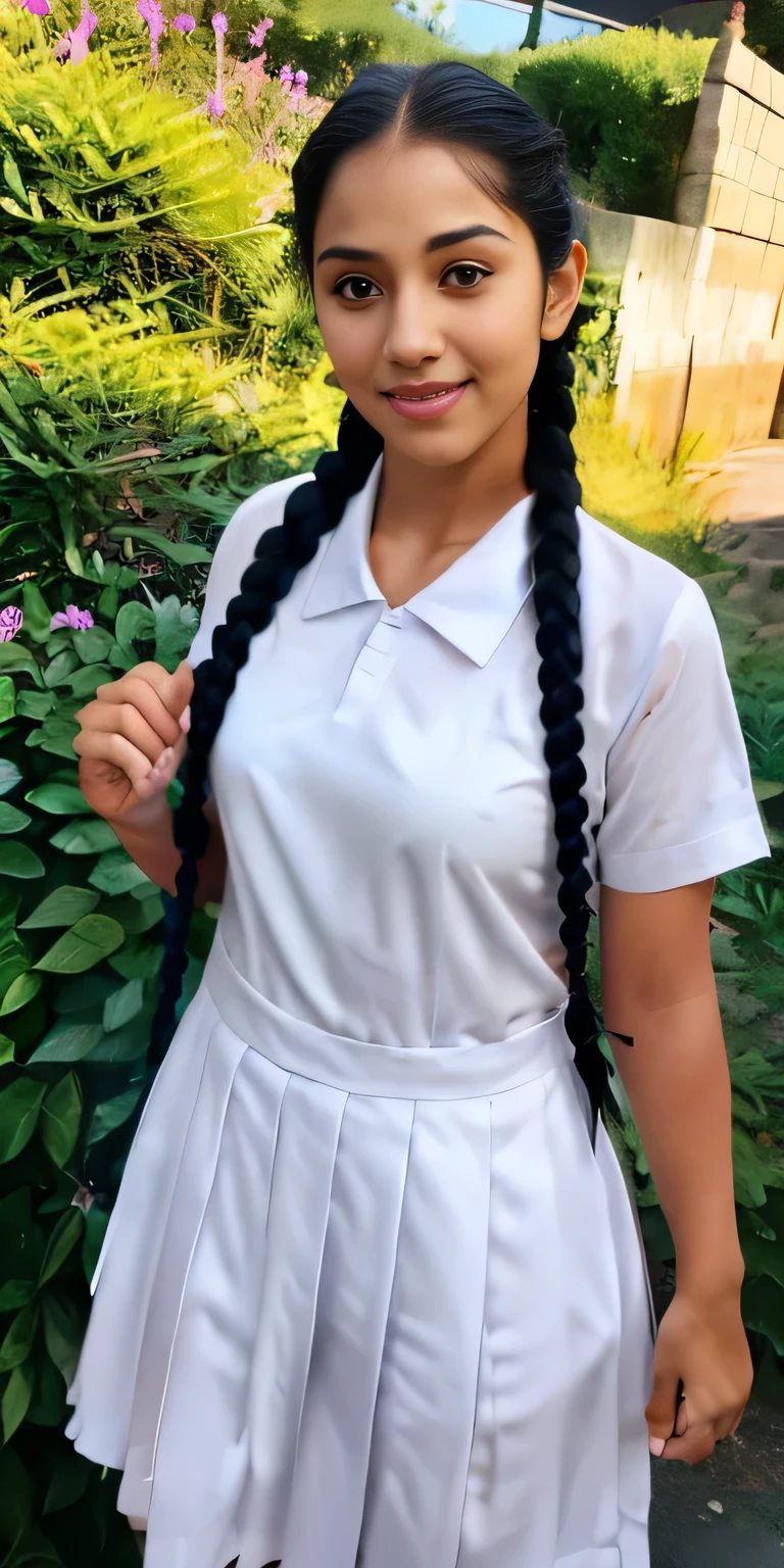  neat college girl, ((playing ,touching ,squeezing ,grabbing    )), person, (school uniform, braided hair ), (wide angel  ),outside the athletic field, (chubby), photorealistic, detail, skin texture, super detail, delicate and sexy collarbone, smile, super detailed face, detailed lips, detailed eyes, double eyelids, big boobs, big ass, realistic image 