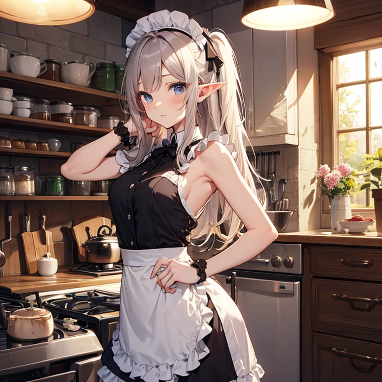 Elf Wife、kitchen、Naked Apron、smile