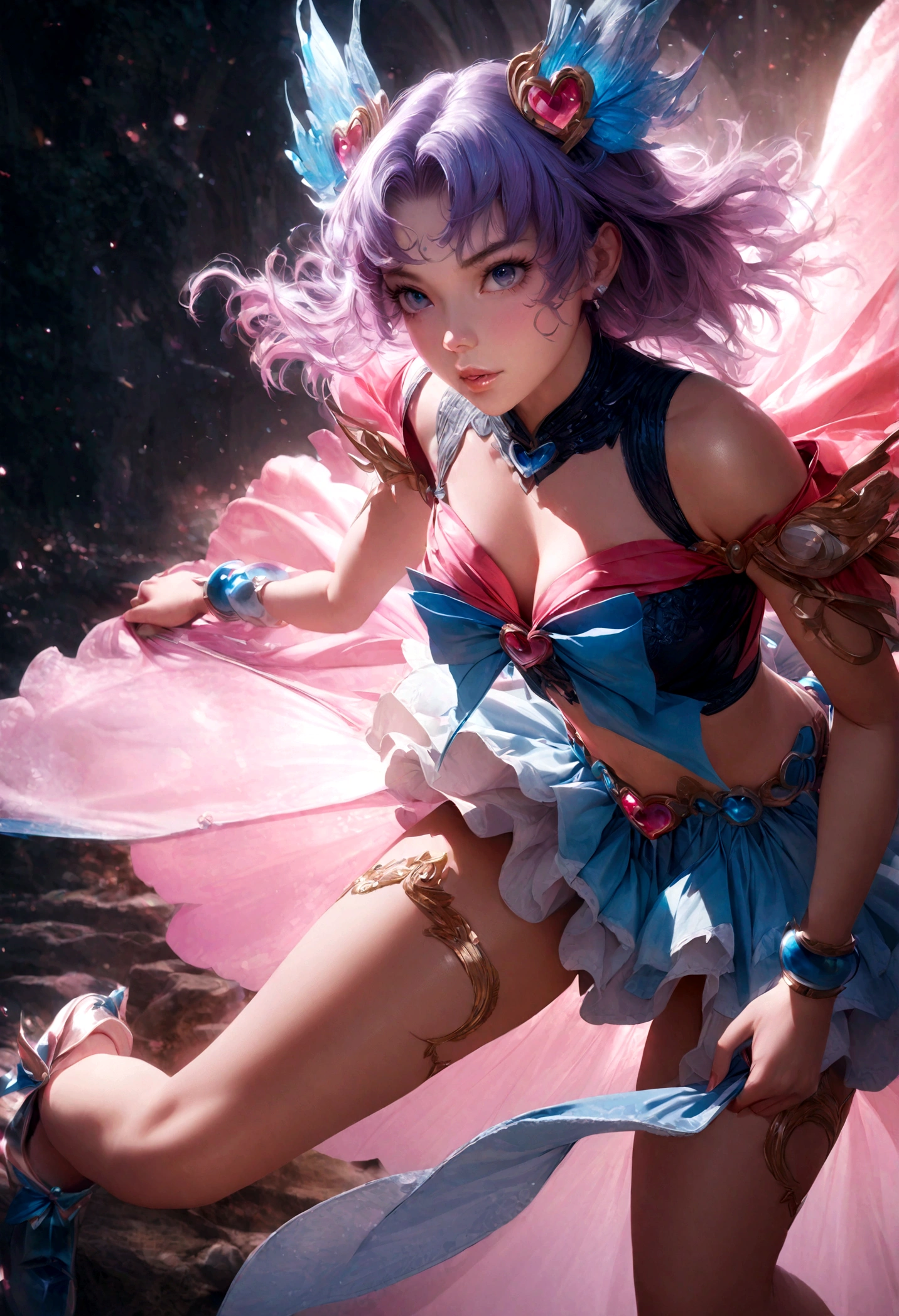 1girl, sailor Neptune, bishoujo senshi sailor moon, elegant detailed eyes, detailed facial features, long eyelashes, beautiful detailed lips, elegant detailed pose, highly detailed, masterpiece, 4k, hyper realistic, photorealistic, cinematic lighting, dynamic composition, intricate details, vibrant colors, soft dreamy atmosphere, magical girl fantasy, full body shot