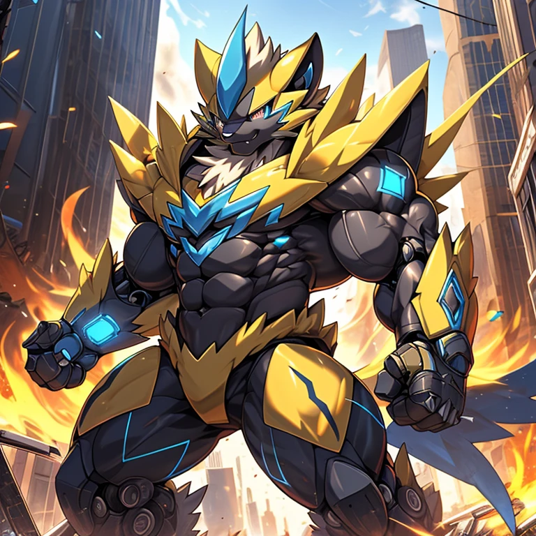Massive mechanical zeraora rampage through a city, crushing buildings and vehicles beneath their unstoppable metal frames, , Zeraora is over 1000 meters long.
masterpiece, official art, 8k, best quality, highly detailed, terrifying and imposing design, each creature with its own unique abilities and weapons, smoke and flames rising from the destruction in the background, a lone figure, Massive mechanical zeraora rampage through a city, crushing buildings and vehicles beneath their unstoppable metal frames, masterpiece, official art, 8k, best quality, highly detailed, terrifying and imposing design, high-tech bio-mecha armor, metallic, real texture material, (ZERAORA, 8K), (gigantic muscles, Gigachad Muscular, big muscle, pecs, triceps, traps, unusually developed muscular body, body full of huge muscles. showing off muscles, pectorales enormes, Exaggeratedly huge muscles.),(Spread wings, It has wings, have big wings, golden wings), (whole body shines like metal, Wearing cyberpunk mecha, emphasizes the muscles, suit fully made of metal, intricate armor, Robotic suit, suit fully made of metal, cyborg), (giant zeraora, Zeraora's giant robot, Powered exoskeleton with the same design as Zeraora), (Masterpiece, highres) (Detailed head, Detailed Body, Detailed abs, full body)