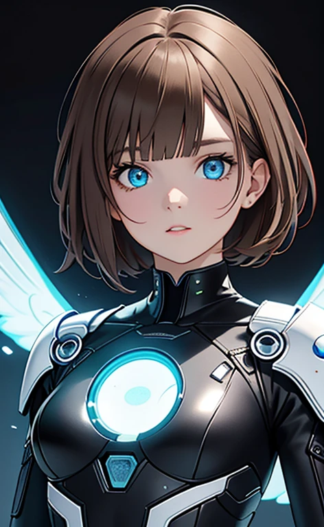 (Photorealistic:1.4)、(,20-year-old:1.5),(masterpiece、((Blue Lens Filter:1.5))、Blue lens flare:1.5、Blue spot light:1.2、Exquisite beautiful eye:1.5,portlate),(kind eyes、tareme:1.9),(Being in the dark、Illuminated by blue lighting from the front:1.8、deep shadows:1.5)
、Cute Face、 3D Face、(light brown hair:1.5)、(pixie cut),(sidelock :1.5),(blunt bangs:1.3),(1 woman)、(Red eyes:1.2)、(upper body:1.5)、(clear face:1.5)、(head tilt) ,(Cute face:1.2),(flat chest),(),kind face,(white Bodysuit with cut out),(black background:1.5)、()、()、 Neat and clean、Adorable、Demure,Slim Body(),Shiny Hair、()、Nijisketch,Manga,