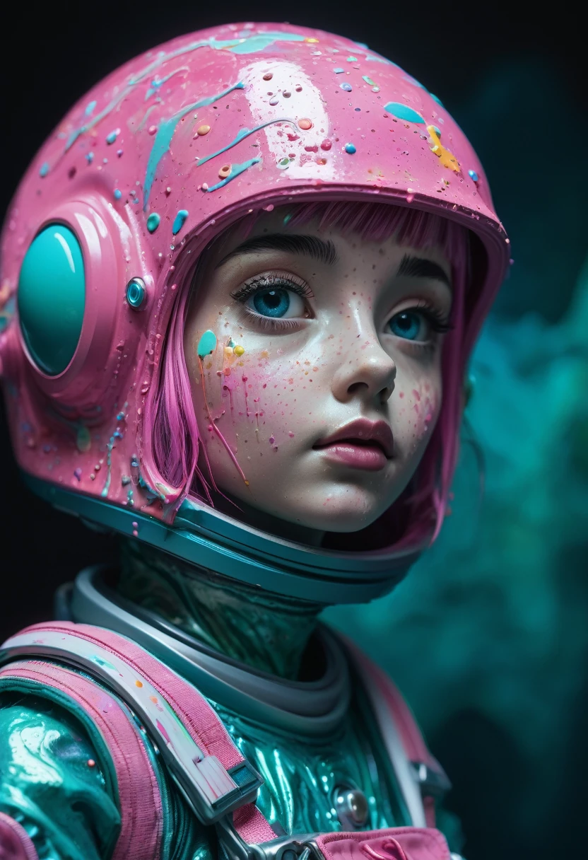 8K, ARTISTIC photogrAphy, best quAlity, mAsterpiece: 1.2), A (potrAit:1.2) Don Bluth Style  ASTRONAUT Cthulhu pink Toon Doll, full body RAW candid cinema, cyan hair, 16mm, color graded portra 400 film, remarkable color, ultra realistic, sad admosphere, dark lighting, oppressive atmosphere, depressive colors, kodak portra 400, photograph,r, Natural Light,  Pinhead lighgts, blur reflection, Brush Strokes, Smooth, abstract, Splatter, Oil On Canvas, rainbow colors, fractal isometrics details bioluminescens : a stunning realistic photograph of wet bone structure, 3d render, octane render, intricately detailed, titanium decorative headdress, cinematic, trending on artstation | Isometric | Centered