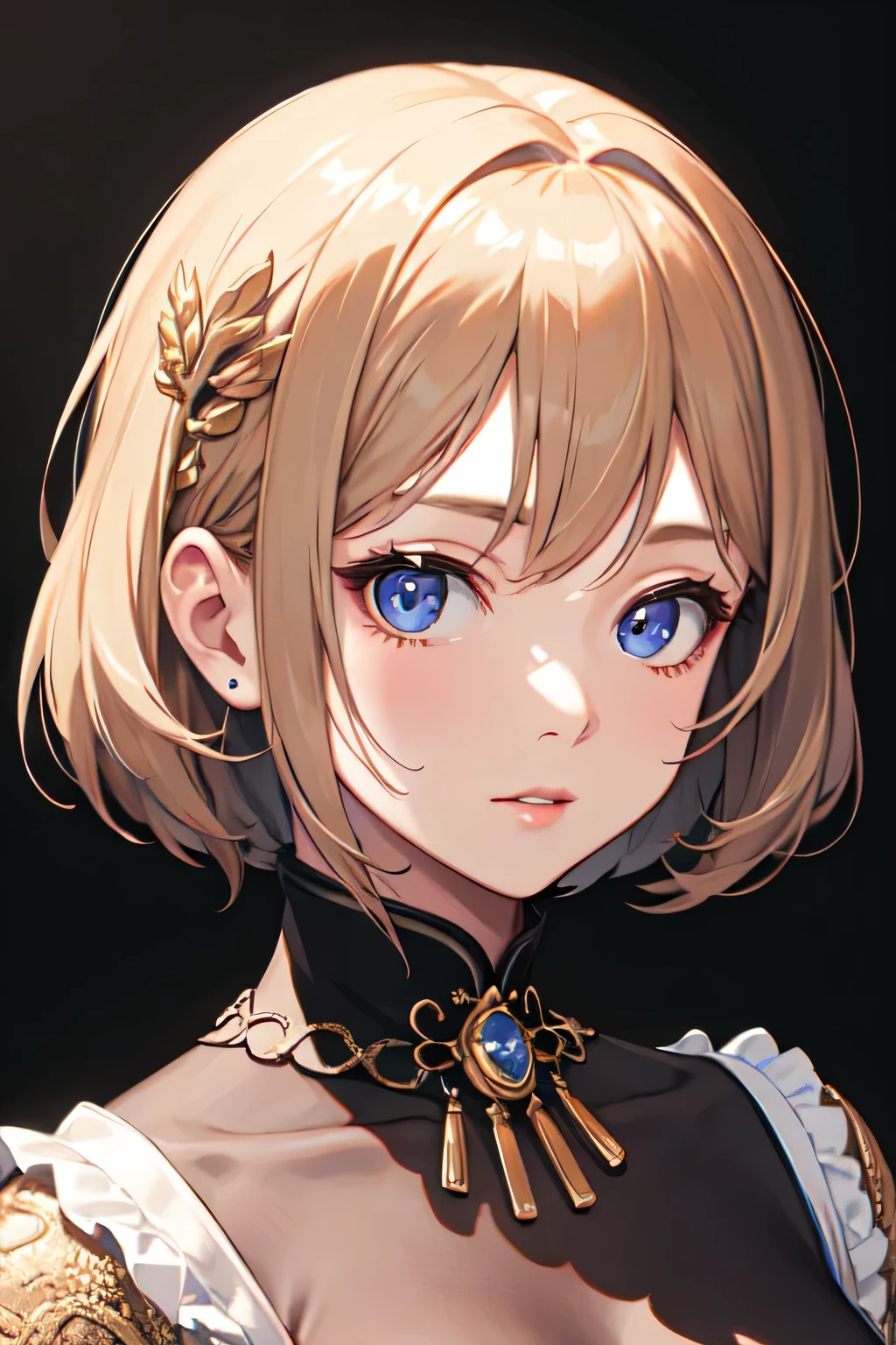 ((highest quality)), ((masterpiece)), (detailed), Perfect Face、8k、I can't see the hair、blonde、Smooth Hair、