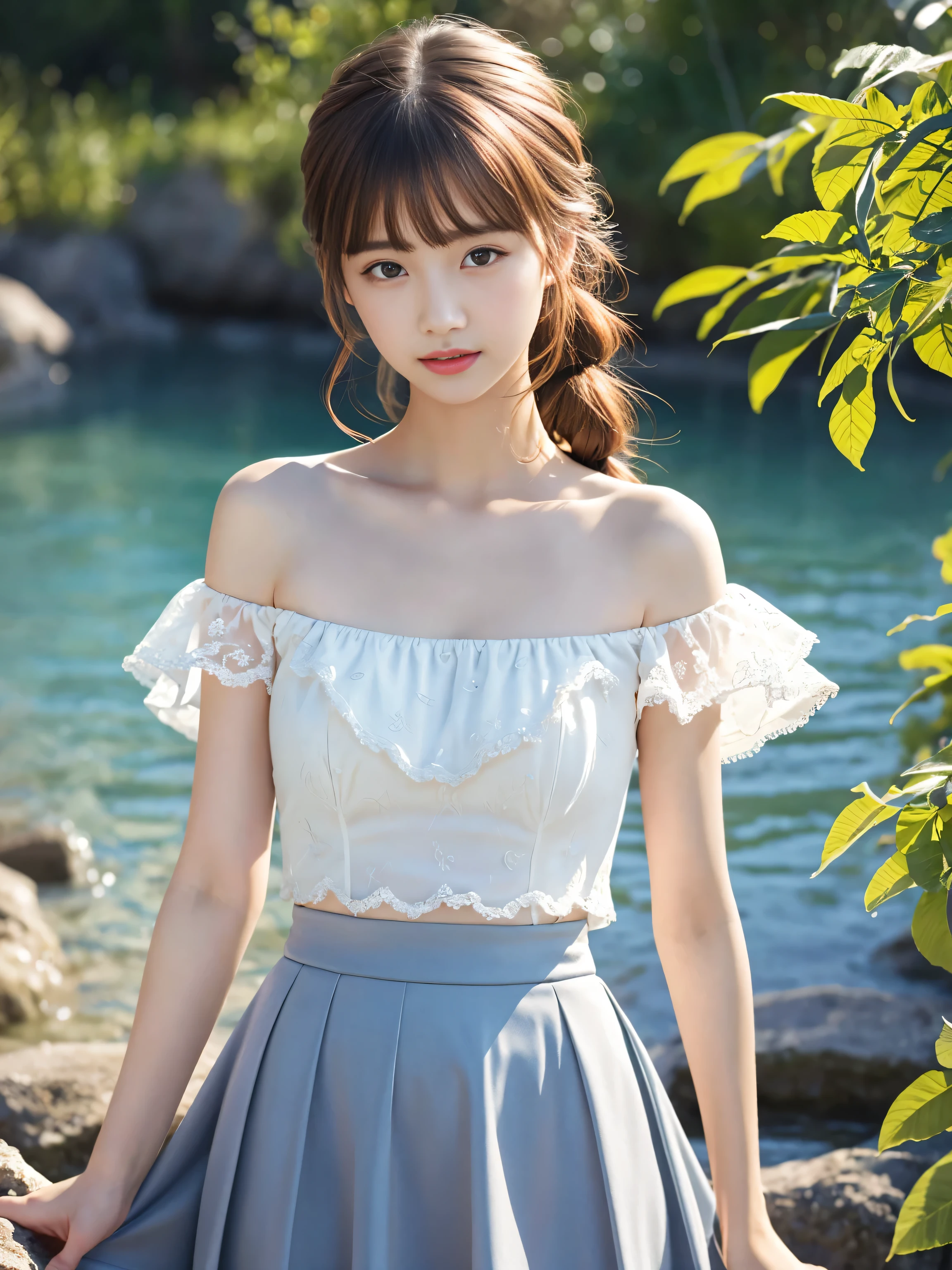 highest quality, Excellent details, Ultra-high resolution, (Faithfulness: 1.4), Best illustrations, Favorite Details, Very condensed one girl, Delicate and beautiful features, Delicate clavicle, High quality fishtail skirt, Shyness