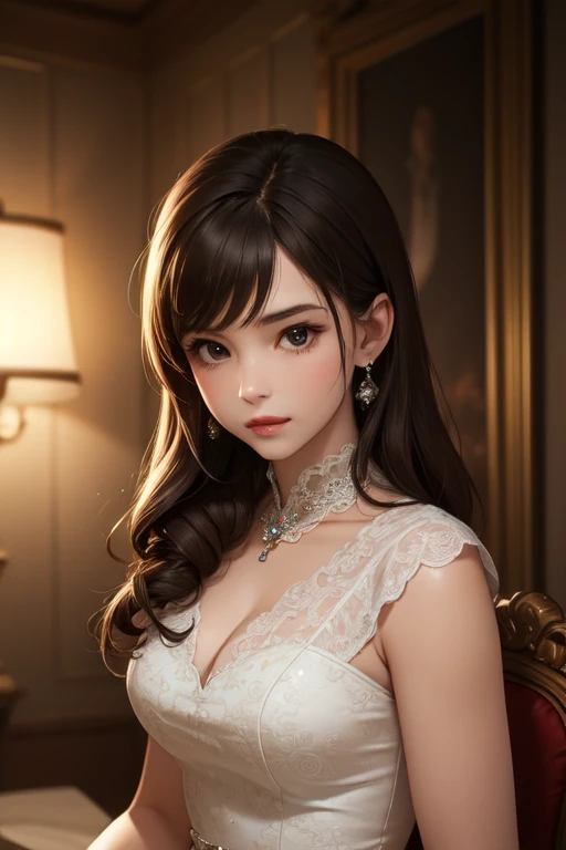 elegant woman , detailed and complex environment