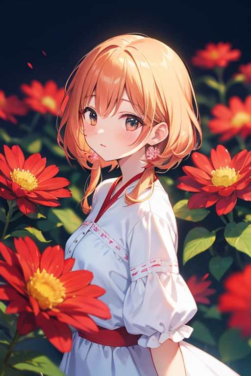 Stunning Red Floral, photo, 8K