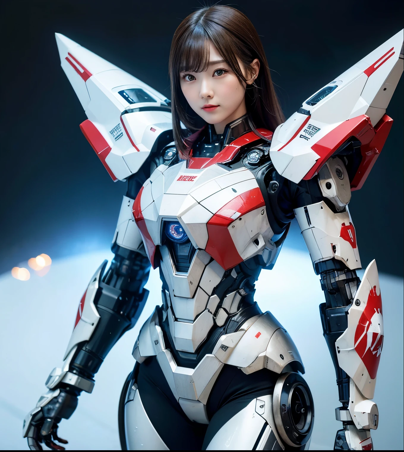 Super detailed, advanced details, high quality, High resolution, 1080p, hard disk, beautiful,(war machine),Armor War,(Rocket Missile)Capture the big picture,beautiful,Mecha cyborg girl,battle mode,Mecha body girl,She is wearing a futuristic war machine weapon mecha