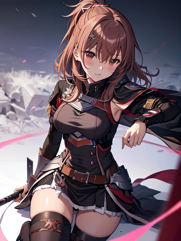 Misaka Mikoto、war witch、UHD, retina, masterpiece, ccurate, anatomically correct, textured skin, super detail, high details, high quality, best quality, highres, 4K