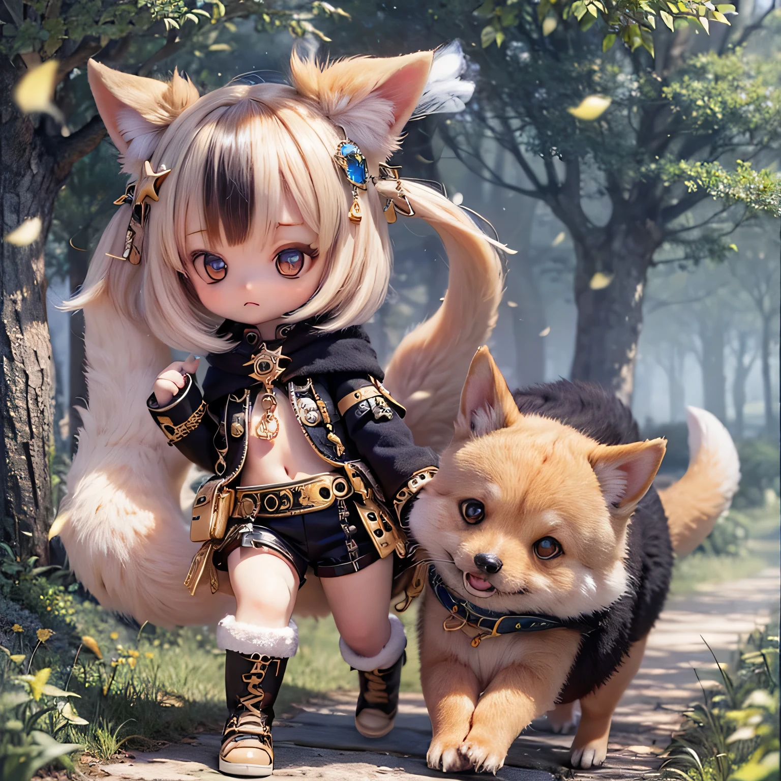 shiba inu girls chibi run