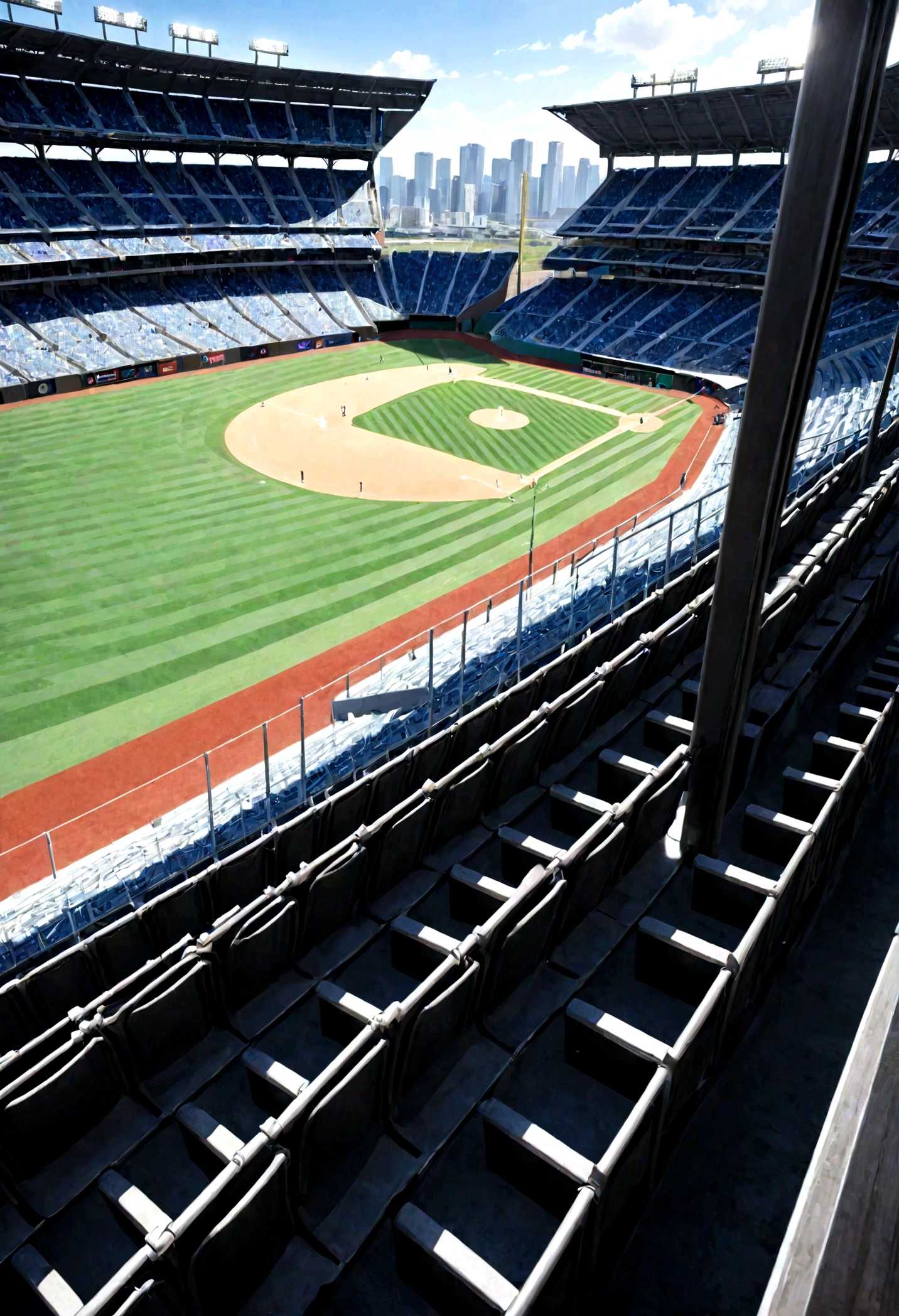 baseball、swing、Side angle、Stadium、