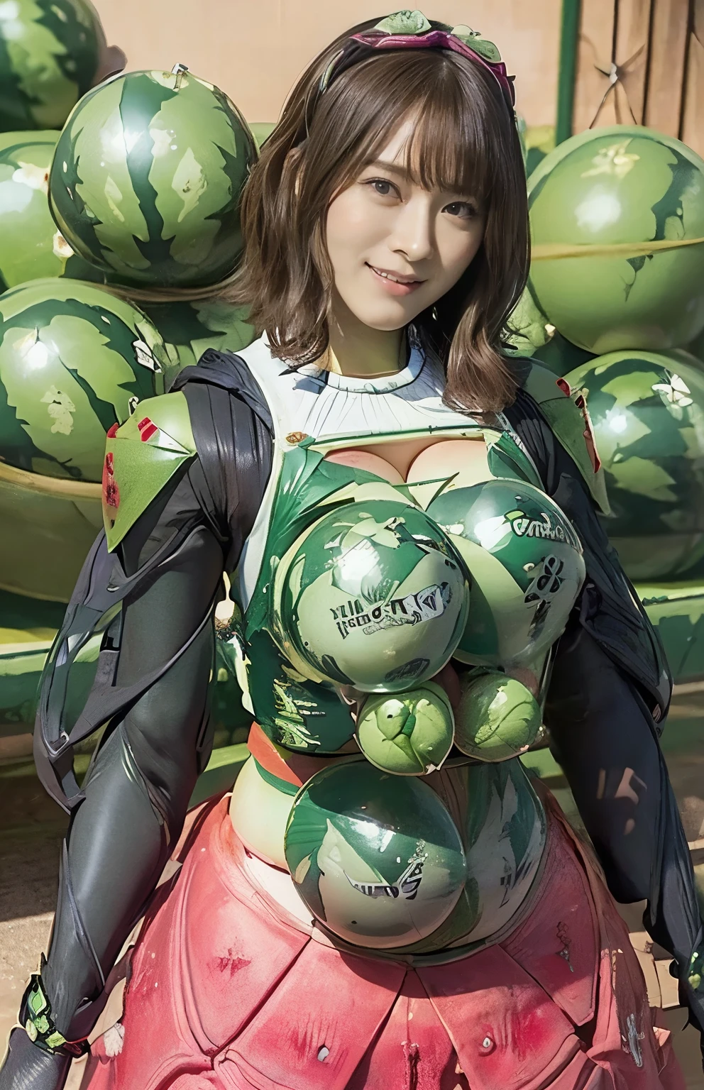 green tight suit,